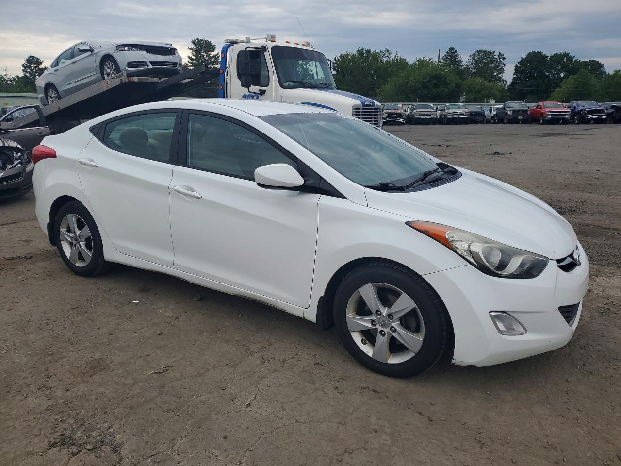 2013 Hyundai Elantra Gls White vin: 5NPDH4AE1DH424937