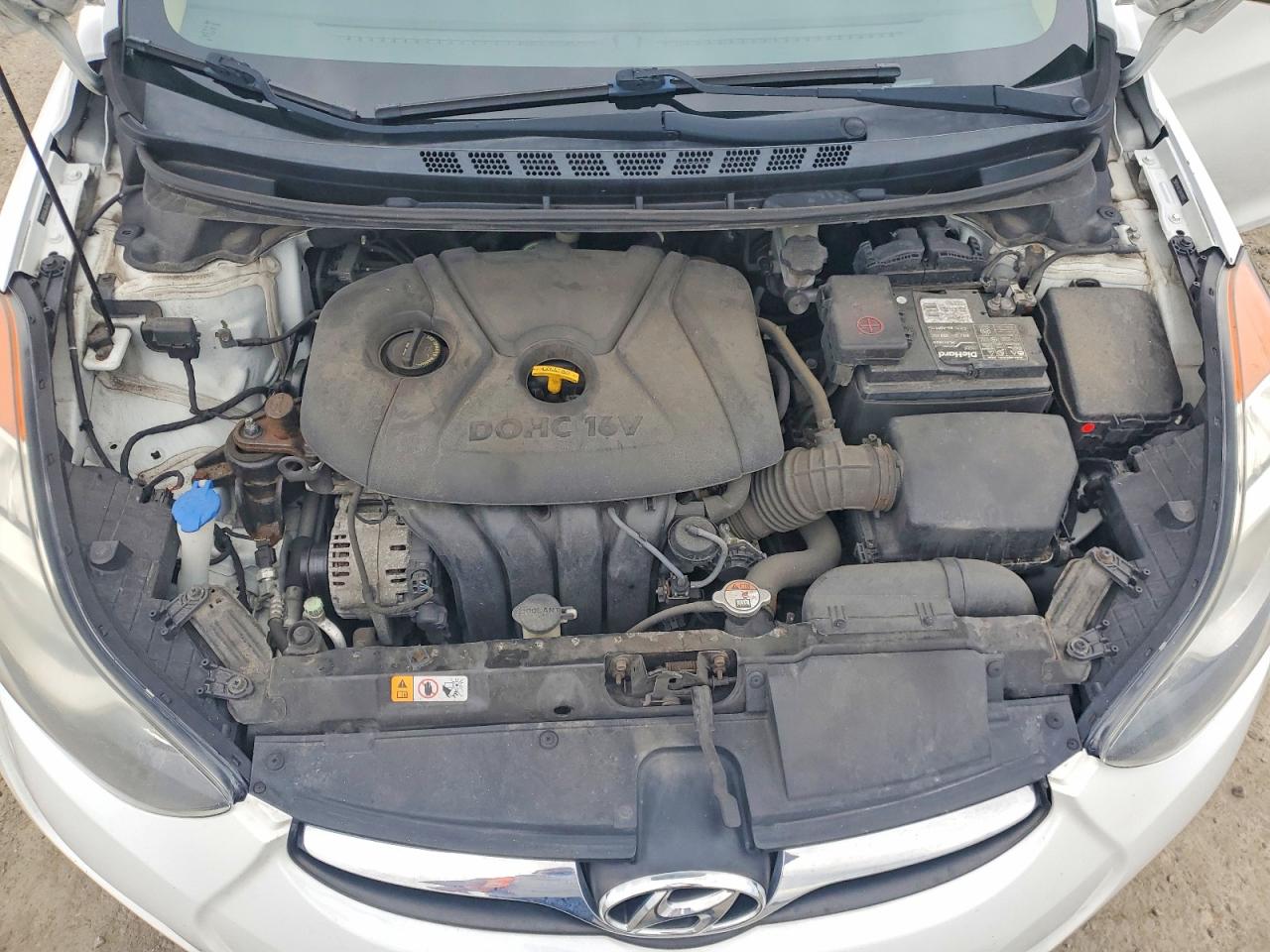 2013 Hyundai Elantra Gls White vin: 5NPDH4AE1DH424937