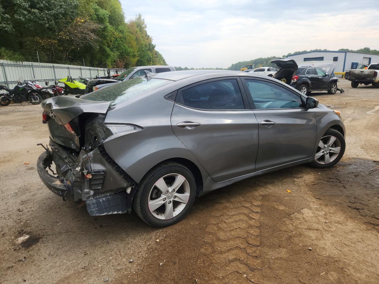 2013 Hyundai Elantra Gls Gray vin: 5NPDH4AE1DH425554