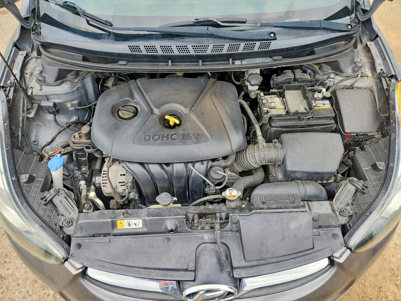 2013 Hyundai Elantra Gls Gray vin: 5NPDH4AE1DH425554