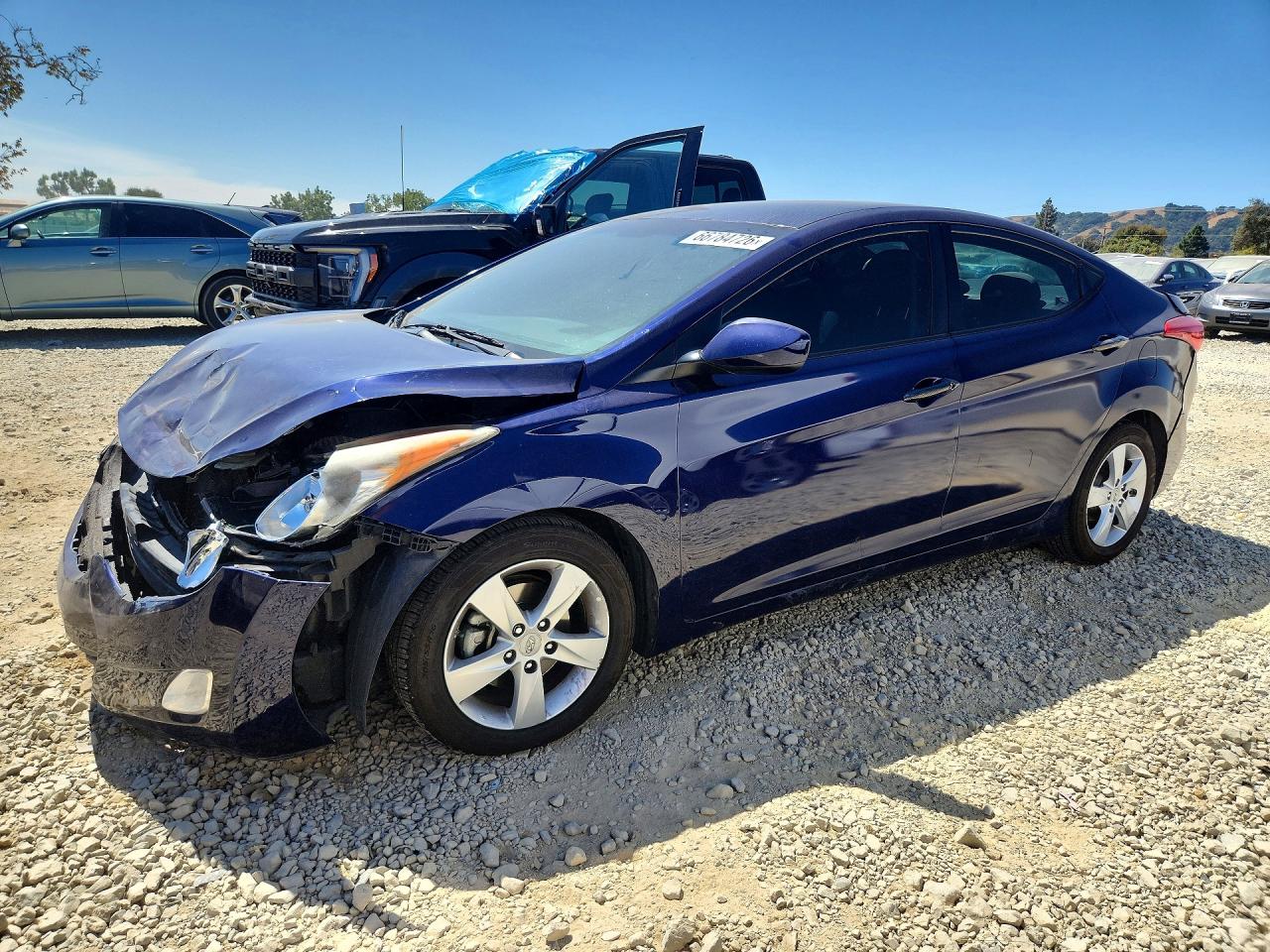 2013 Hyundai Elantra Gls Blue vin: 5NPDH4AE1DH440054