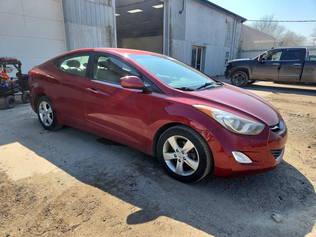 2013 Hyundai Elantra Gls Red vin: 5NPDH4AE1DH443780
