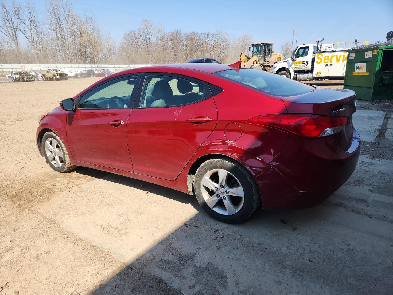 2013 Hyundai Elantra Gls Red vin: 5NPDH4AE1DH443780