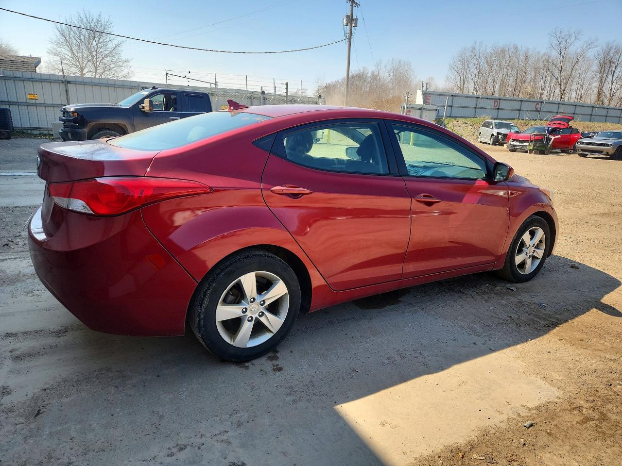 2013 Hyundai Elantra Gls Red vin: 5NPDH4AE1DH443780