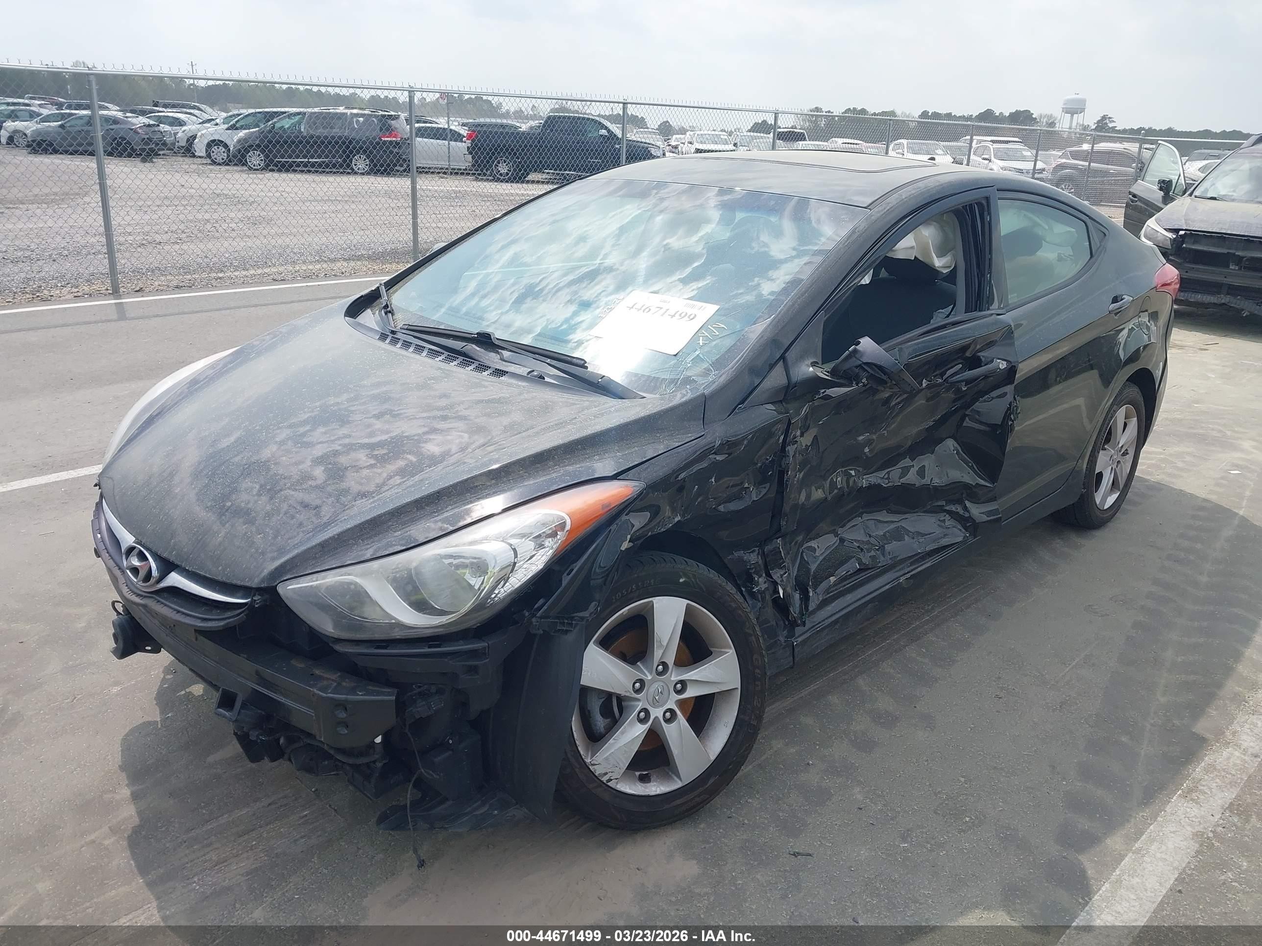 2013 Hyundai Elantra Gls Black vin: 5NPDH4AE1DH447859