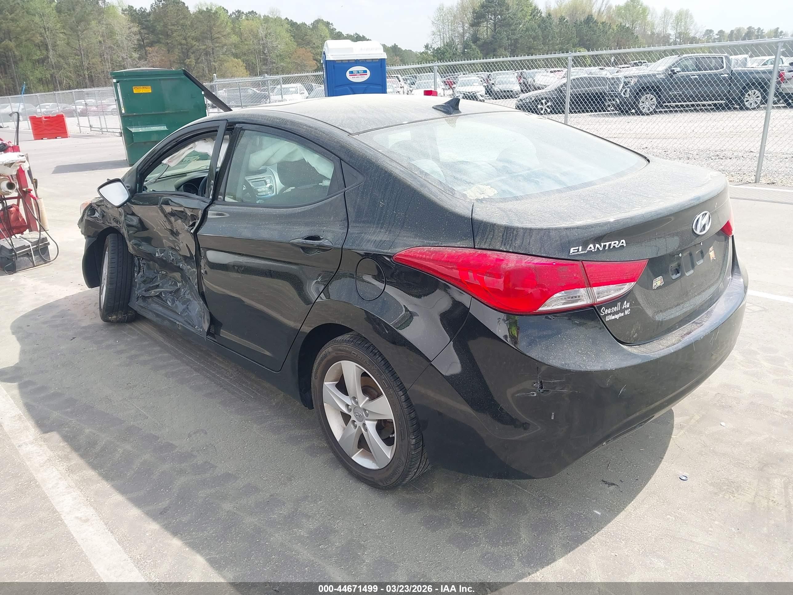 2013 Hyundai Elantra Gls Black vin: 5NPDH4AE1DH447859