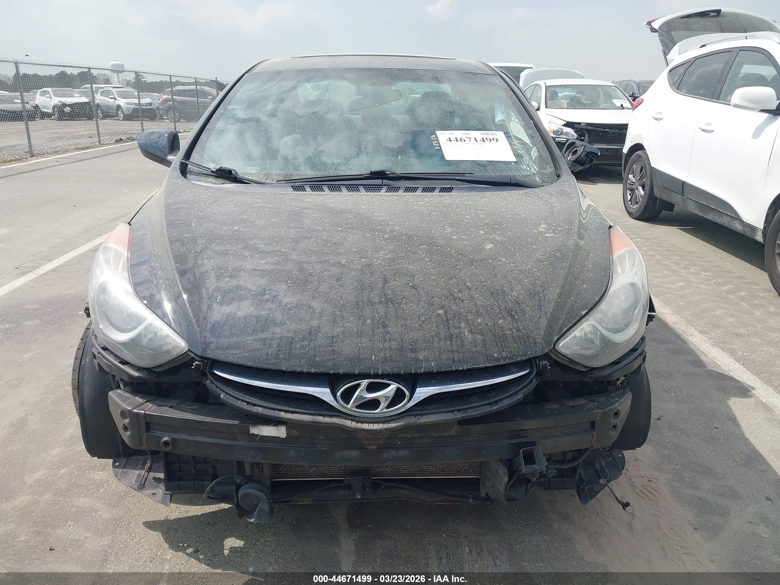2013 Hyundai Elantra Gls Black vin: 5NPDH4AE1DH447859
