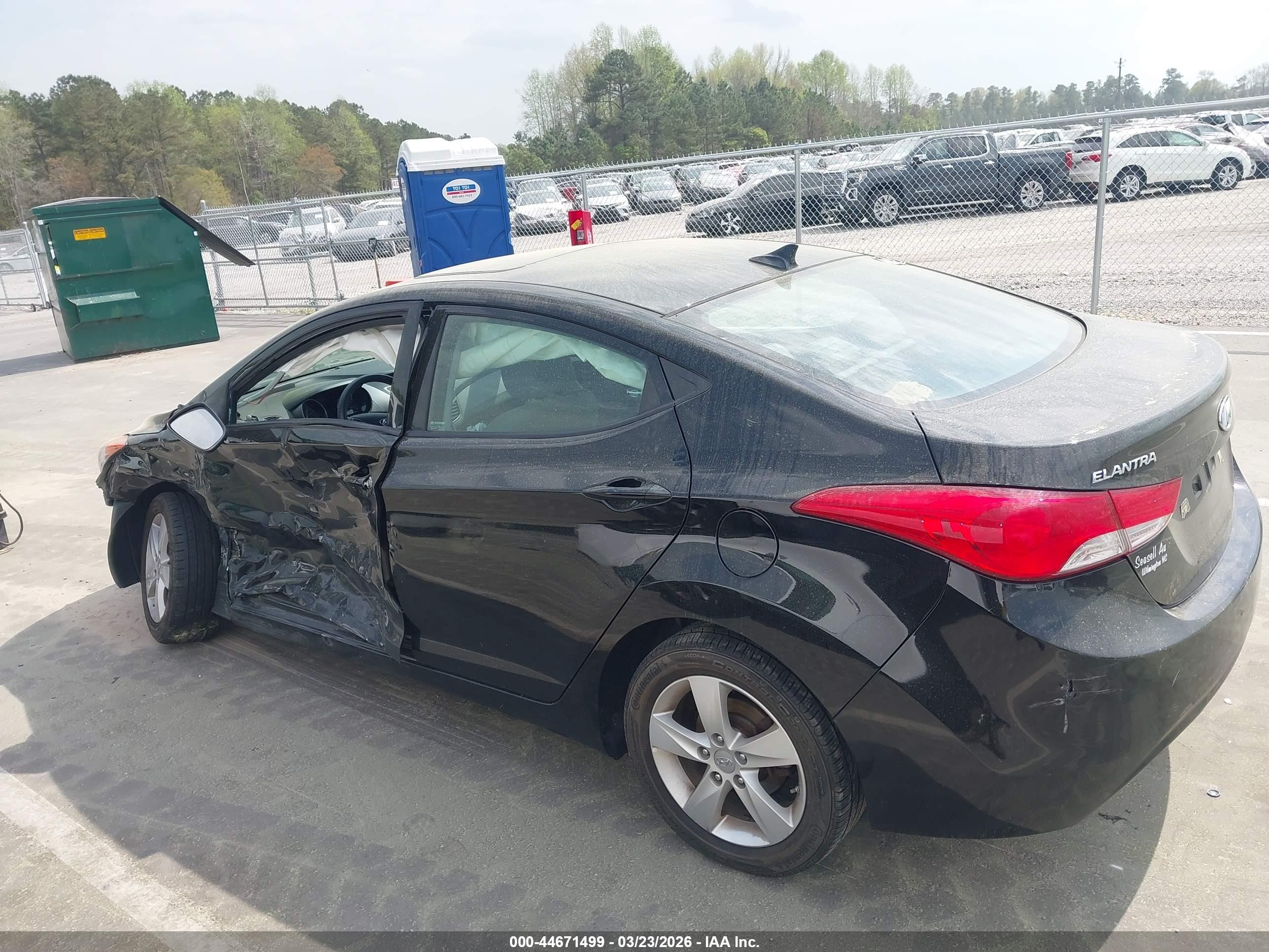 2013 Hyundai Elantra Gls Black vin: 5NPDH4AE1DH447859