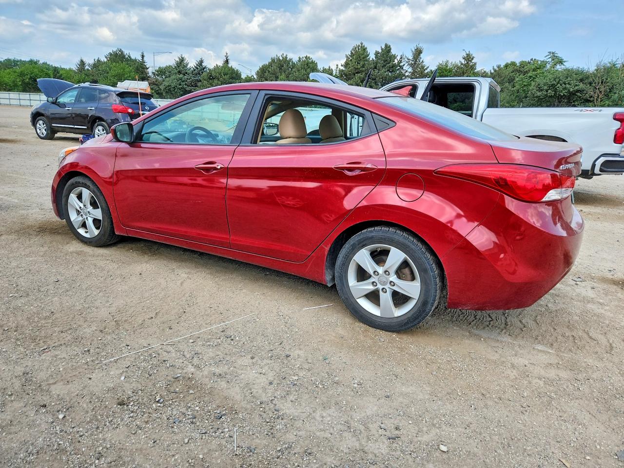 2013 Hyundai Elantra Gls Maroon vin: 5NPDH4AE1DH448316