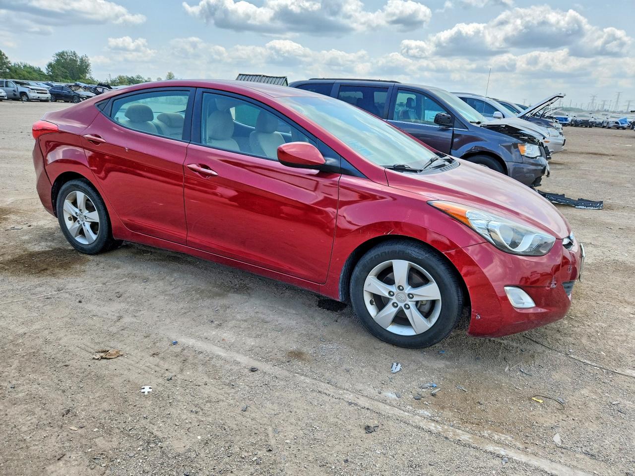 2013 Hyundai Elantra Gls Maroon vin: 5NPDH4AE1DH448316