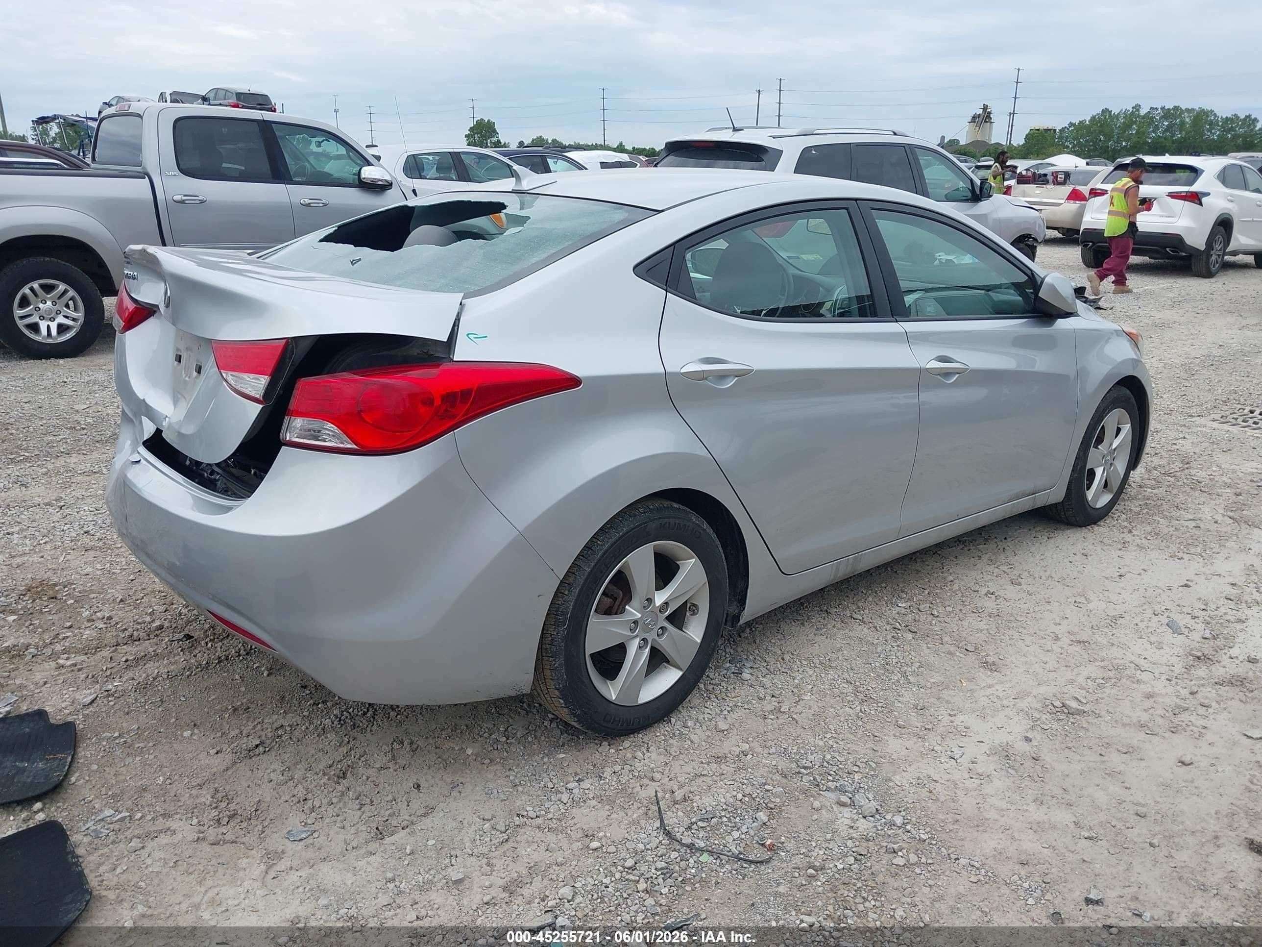 2013 Hyundai Elantra Gls Silver vin: 5NPDH4AE1DH449496