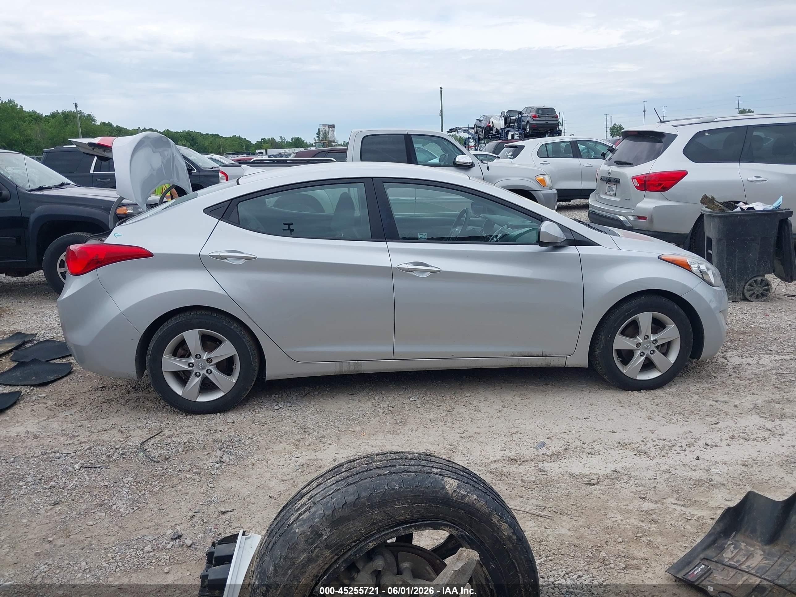 2013 Hyundai Elantra Gls Silver vin: 5NPDH4AE1DH449496