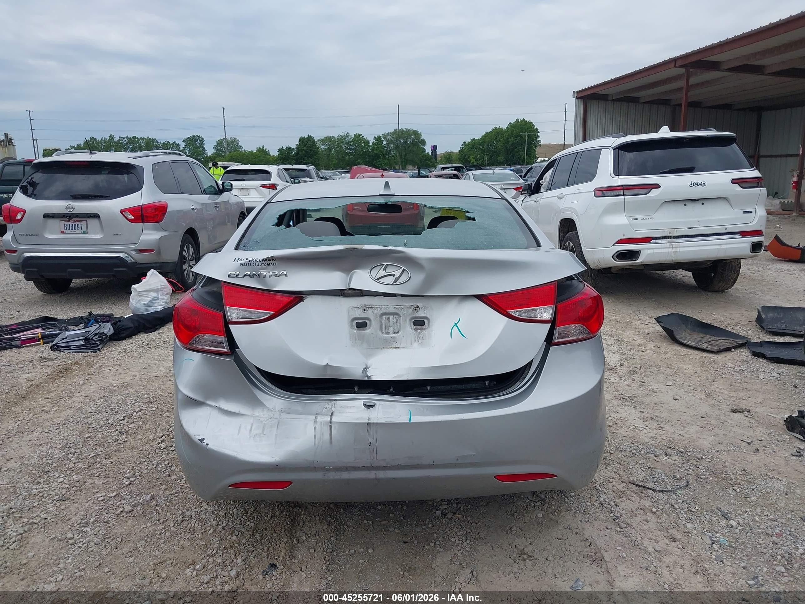 2013 Hyundai Elantra Gls Silver vin: 5NPDH4AE1DH449496