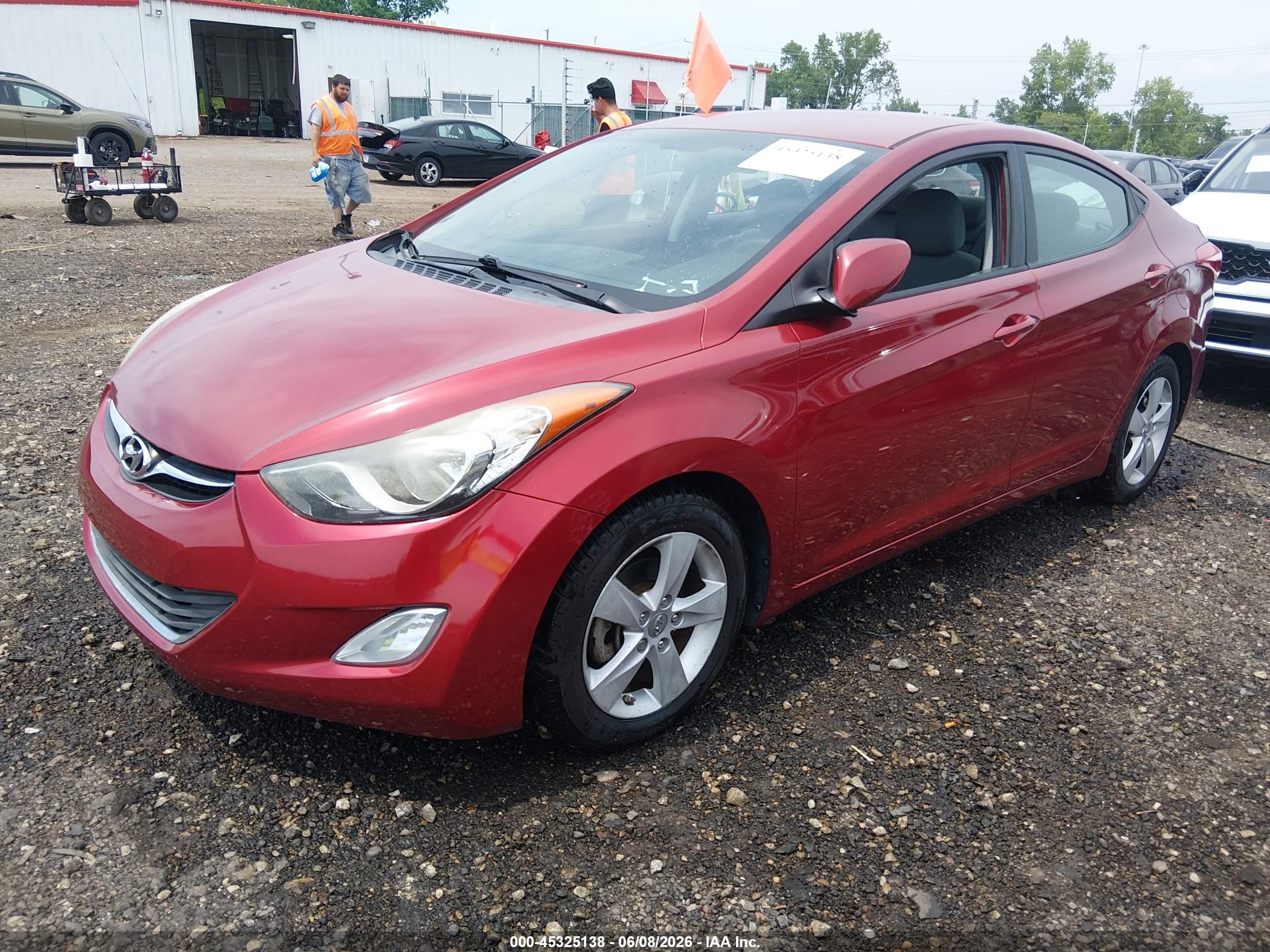 2013 Hyundai Elantra Gls Maroon vin: 5NPDH4AE1DH453449