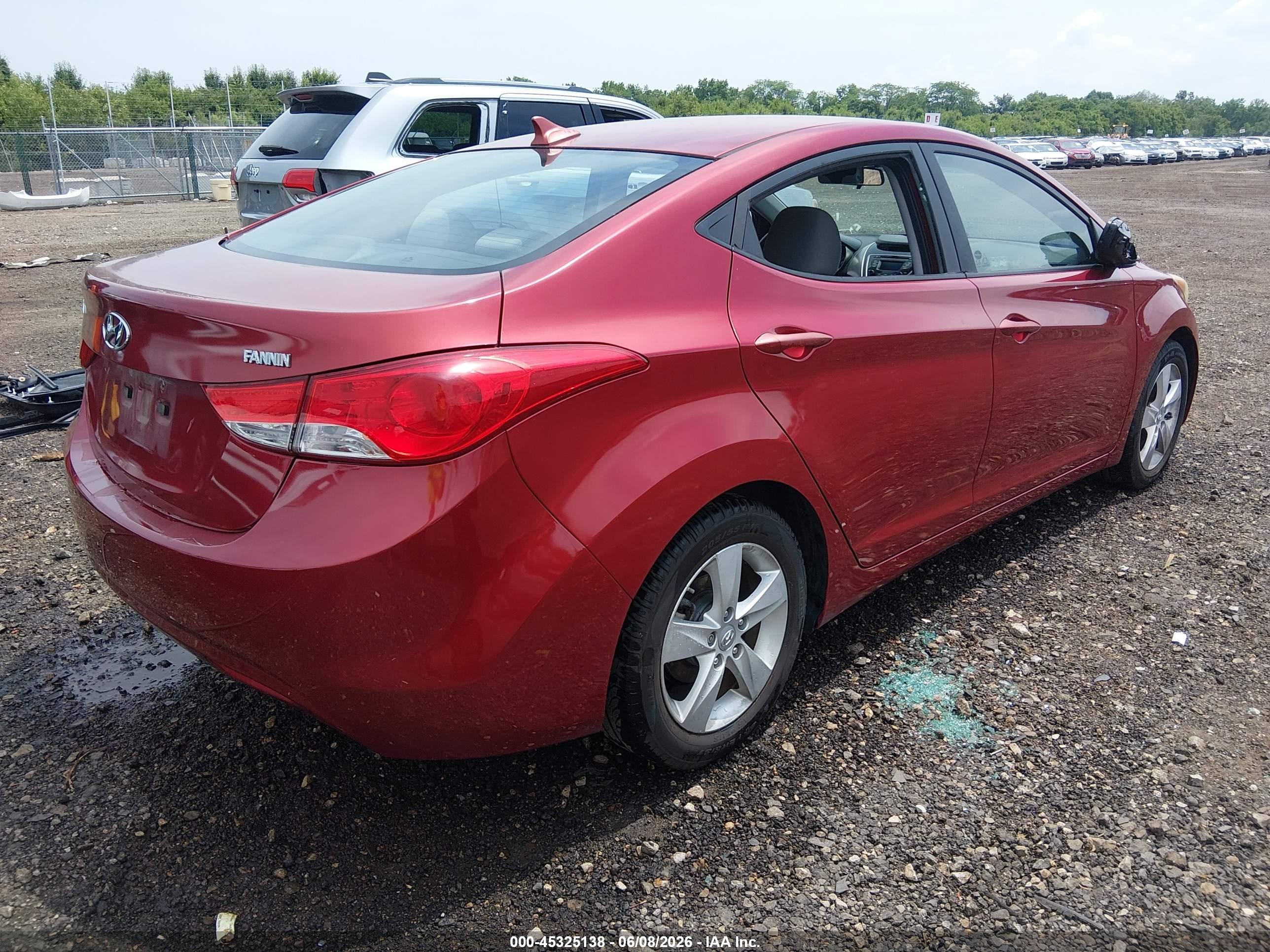 2013 Hyundai Elantra Gls Maroon vin: 5NPDH4AE1DH453449