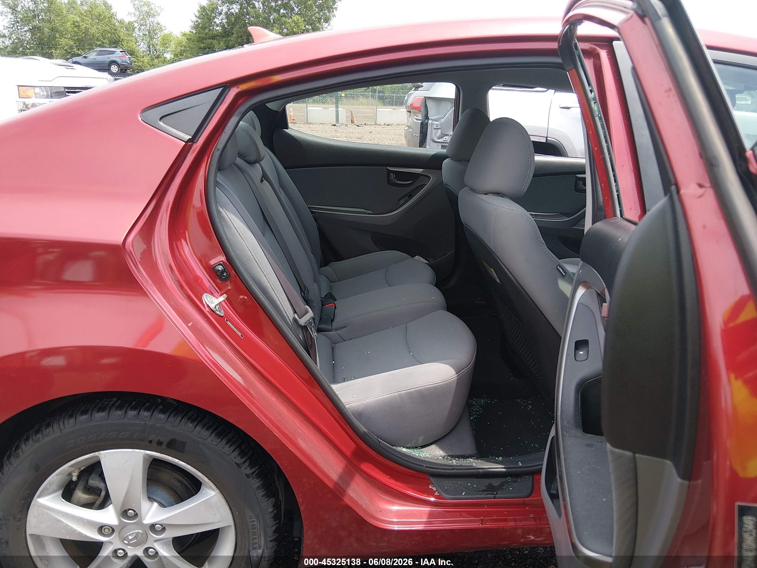 2013 Hyundai Elantra Gls Maroon vin: 5NPDH4AE1DH453449