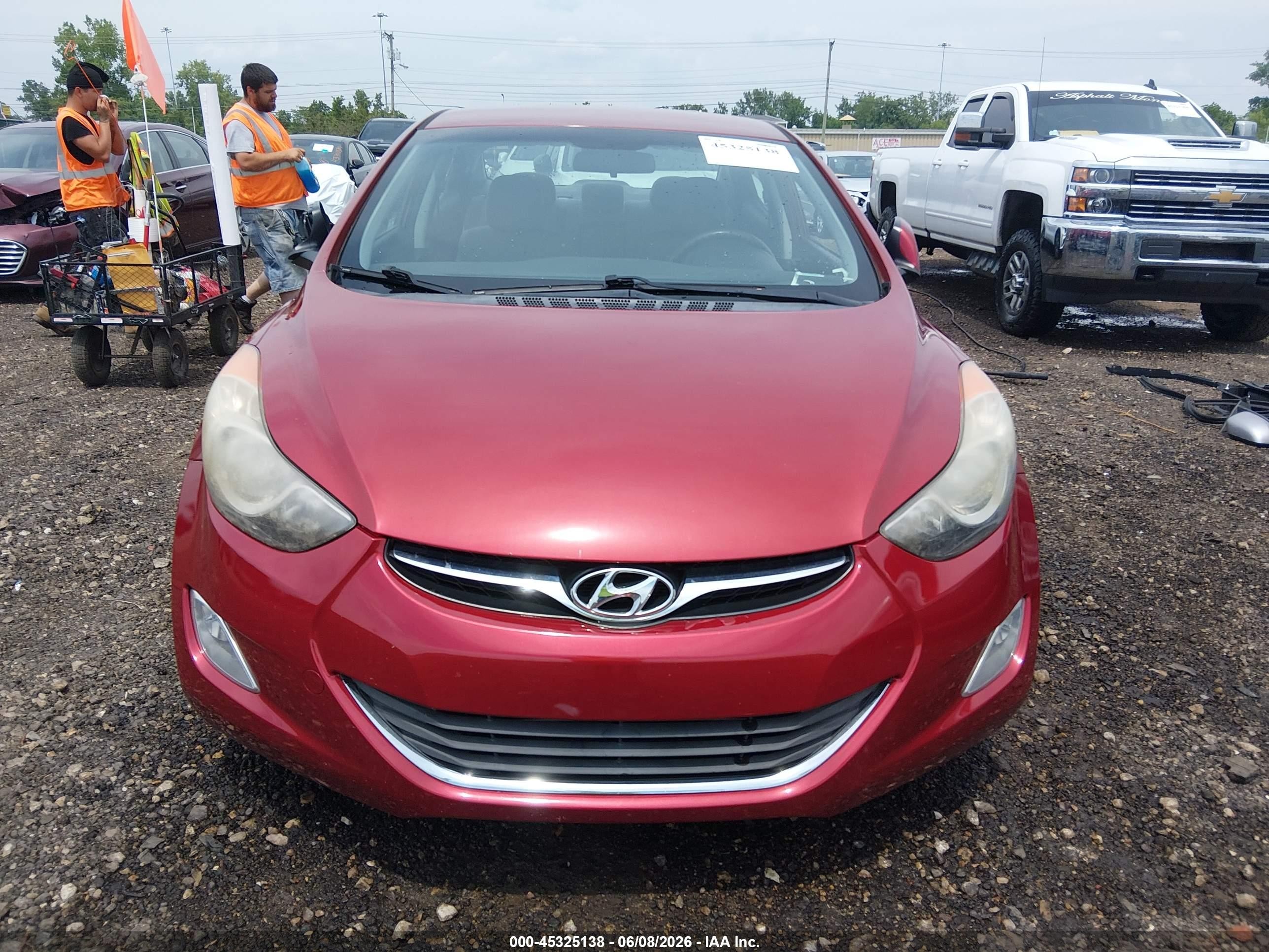 2013 Hyundai Elantra Gls Maroon vin: 5NPDH4AE1DH453449