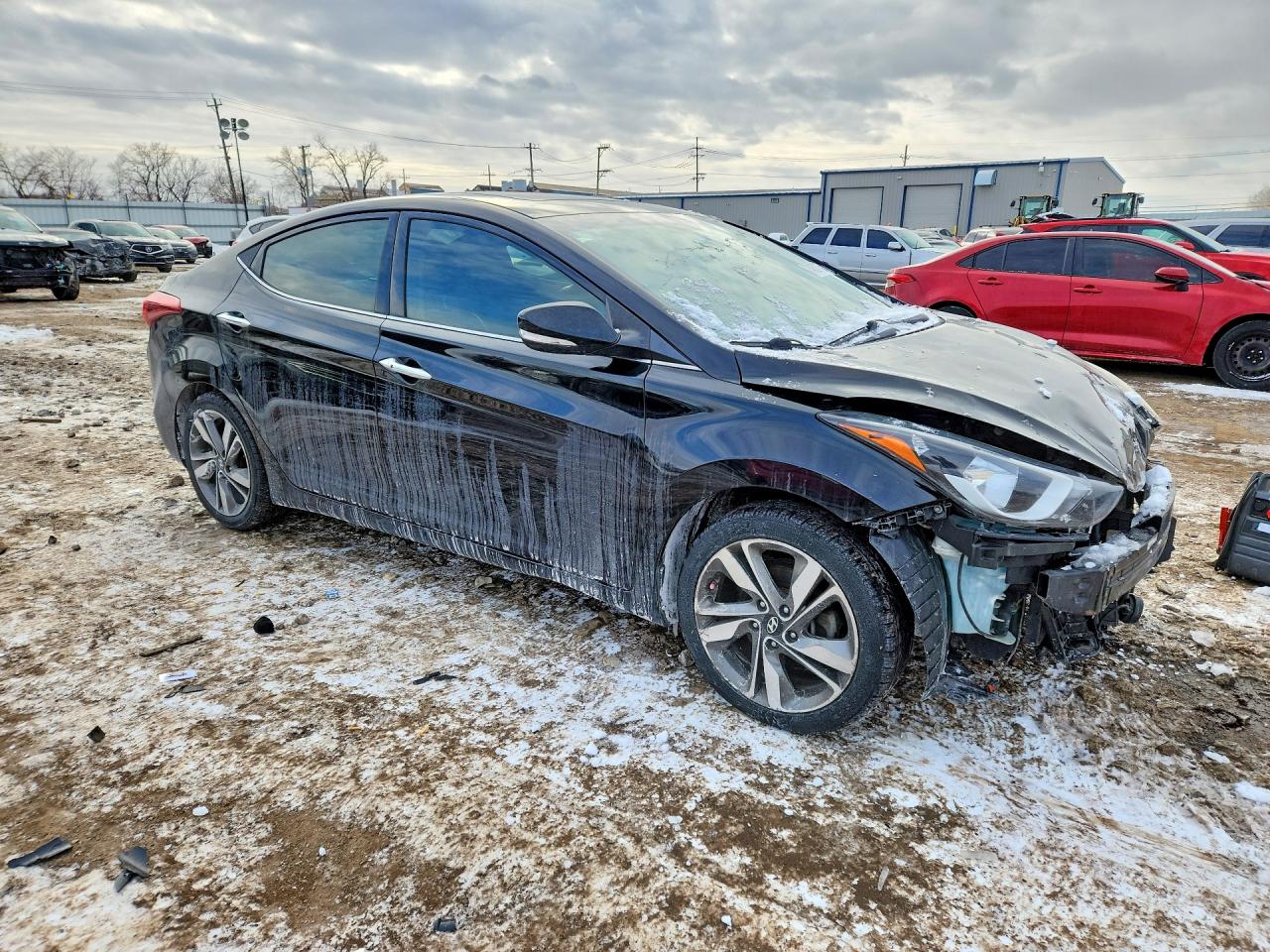 2014 Hyundai Elantra Se Black vin: 5NPDH4AE1EH453100