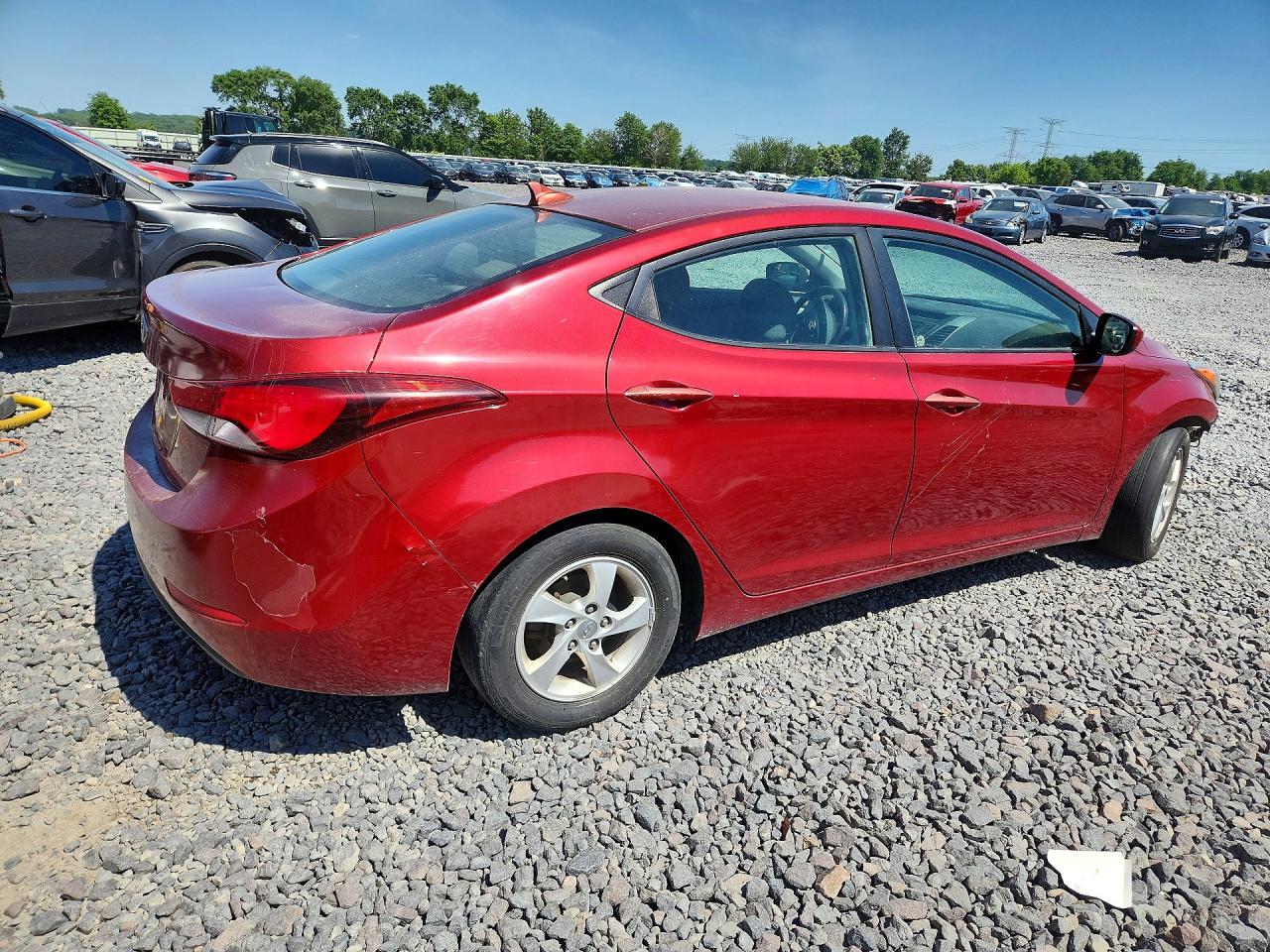 2014 Hyundai Elantra Se Красный vin: 5NPDH4AE1EH456160