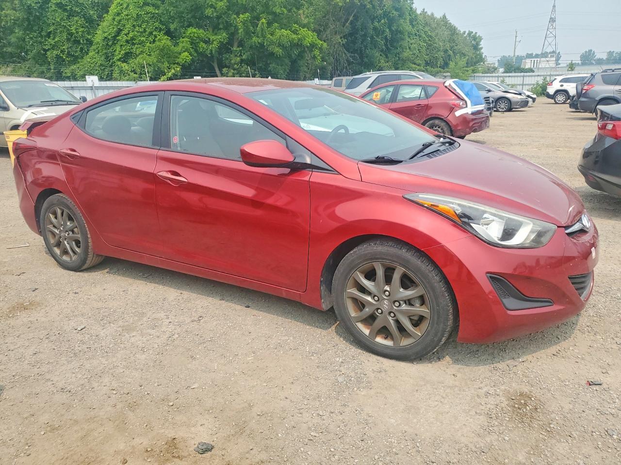 2014 Hyundai Elantra Red vin: 5NPDH4AE1EH465263