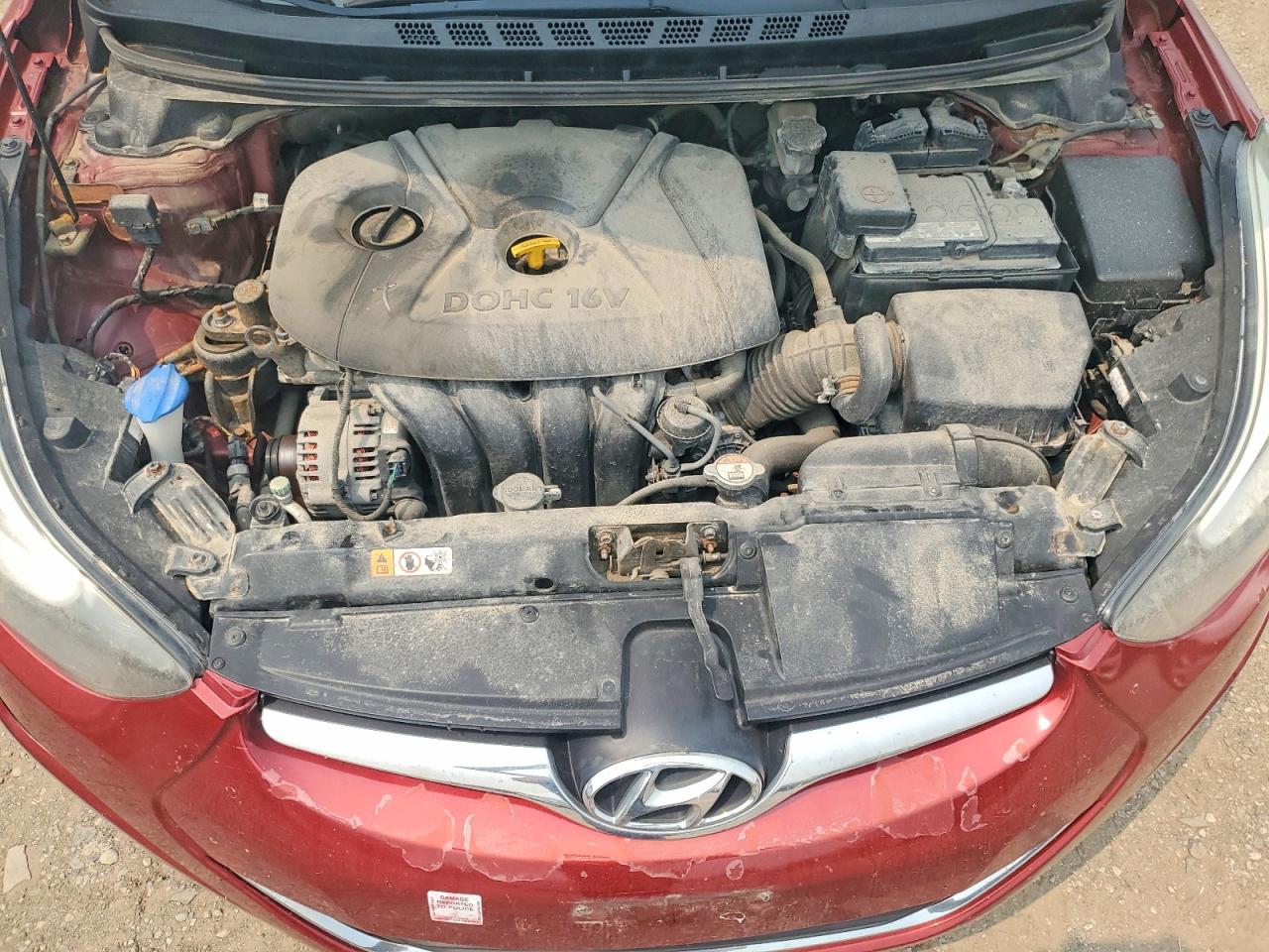 2014 Hyundai Elantra Red vin: 5NPDH4AE1EH465263