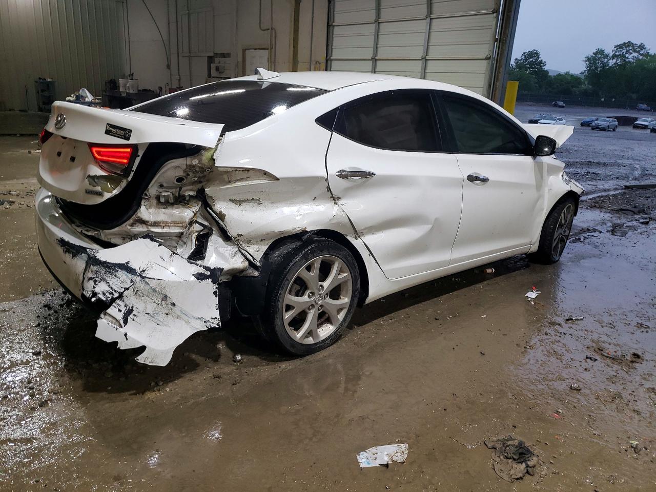 2014 Hyundai Elantra Limited Белый vin: 5NPDH4AE1EH471869