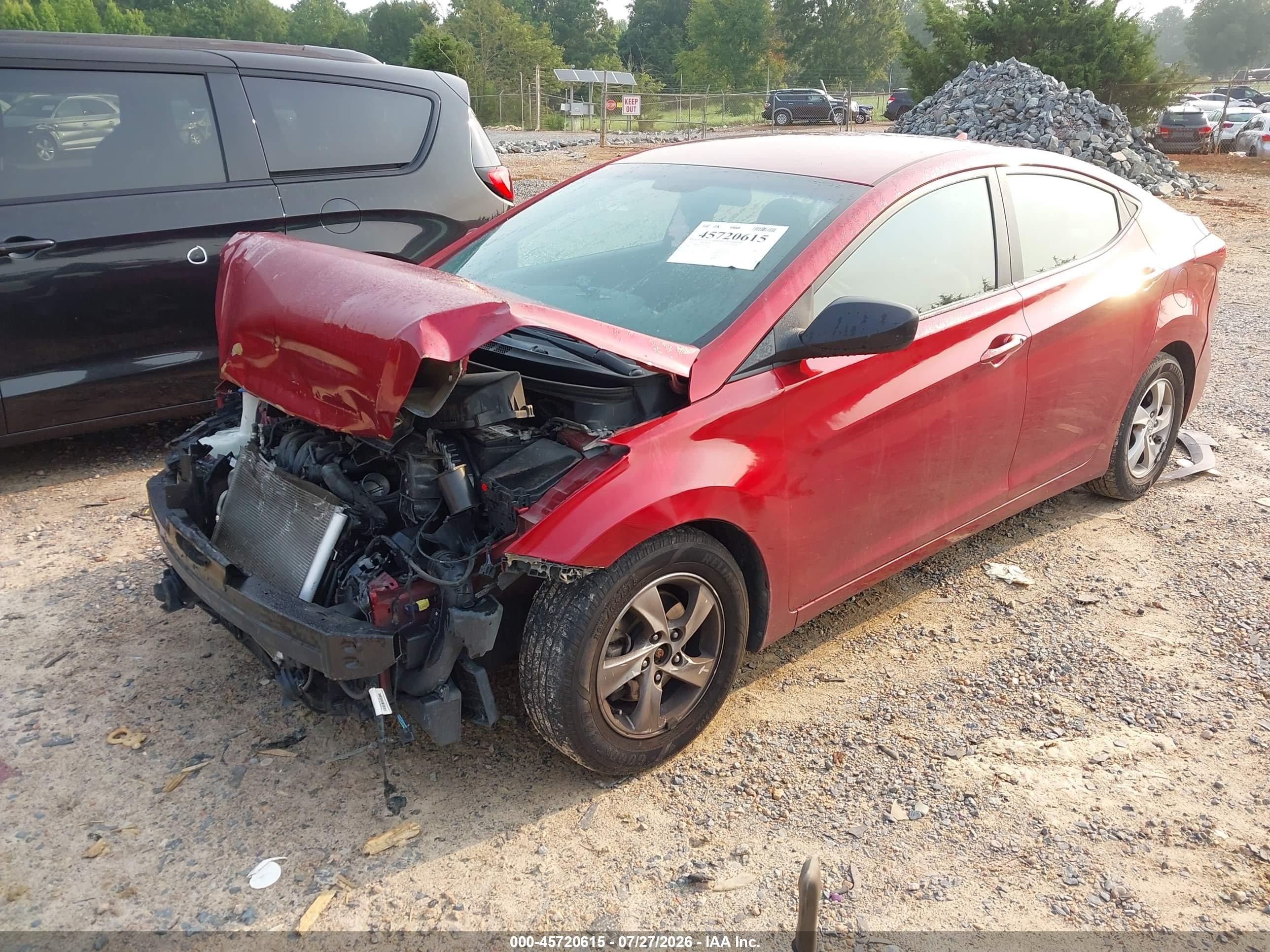 2014 Hyundai Elantra Se Красный vin: 5NPDH4AE1EH474903