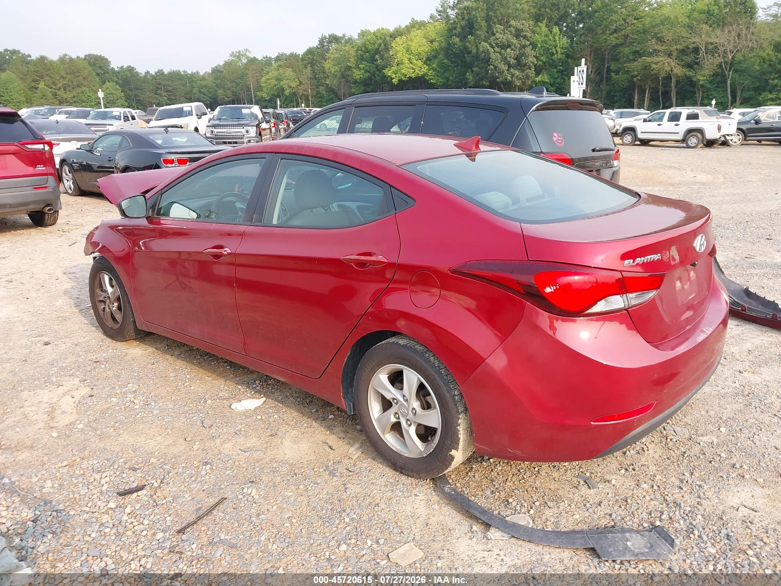 2014 Hyundai Elantra Se Красный vin: 5NPDH4AE1EH474903