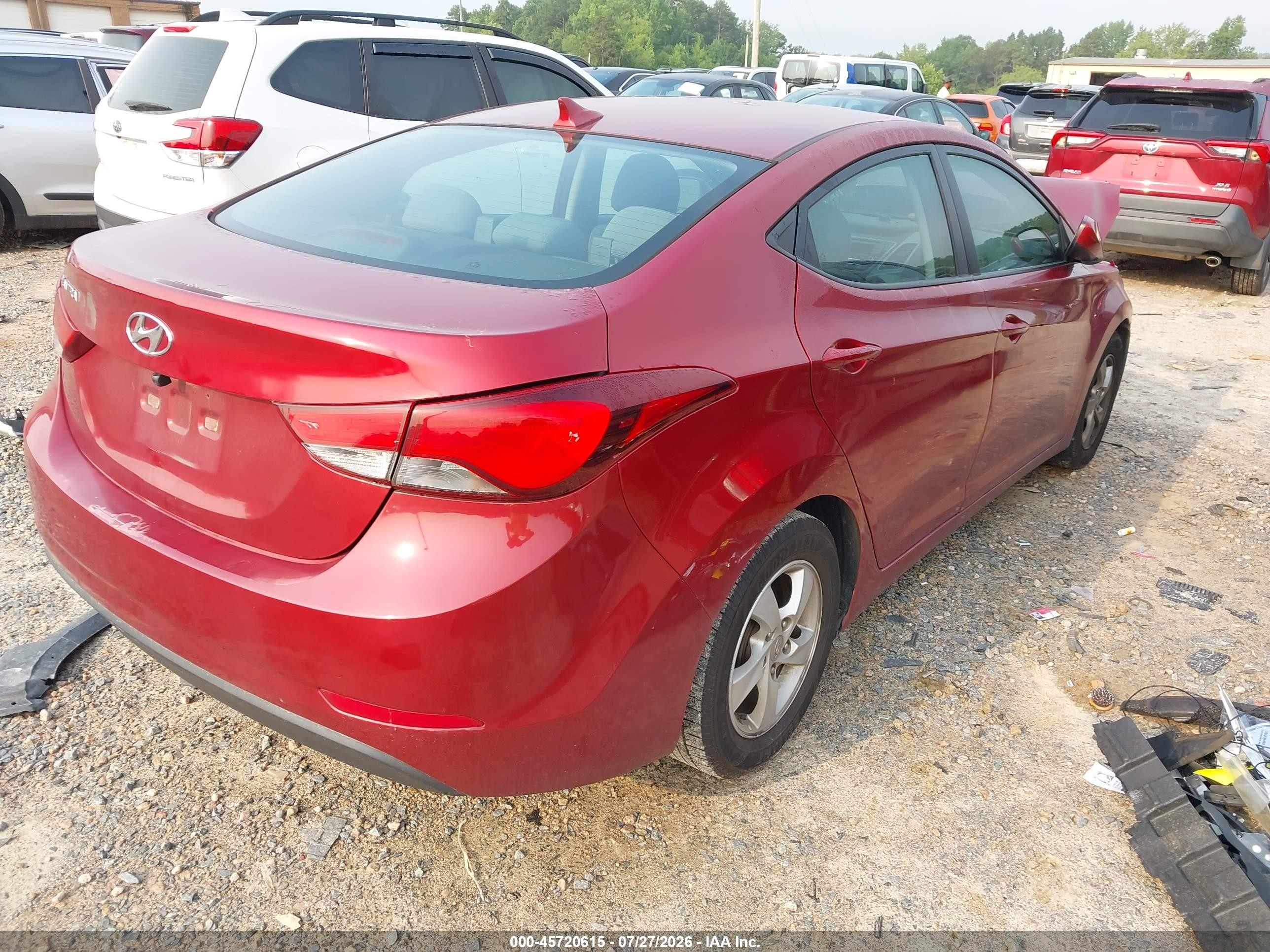 2014 Hyundai Elantra Se Красный vin: 5NPDH4AE1EH474903