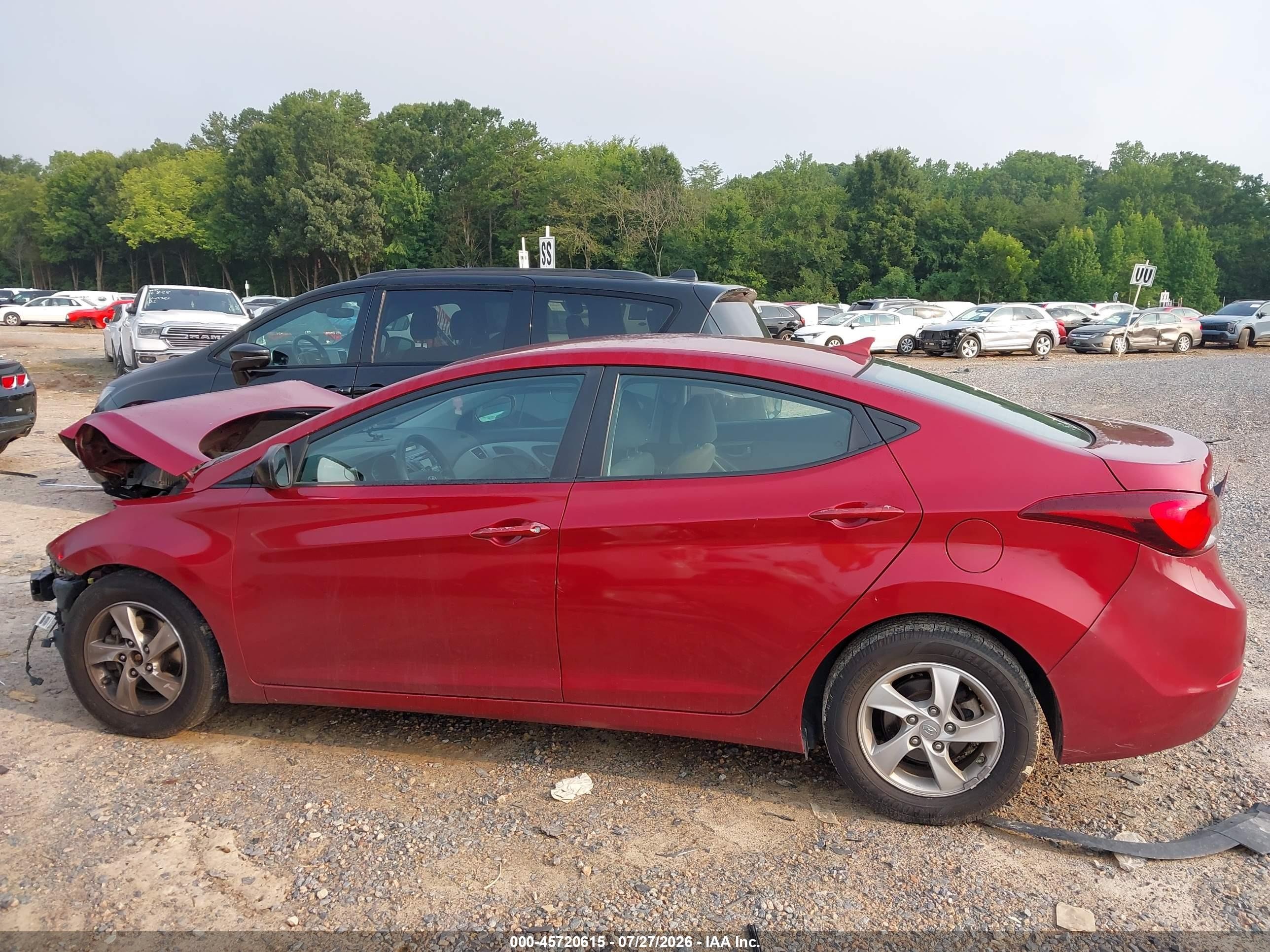 2014 Hyundai Elantra Se Красный vin: 5NPDH4AE1EH474903