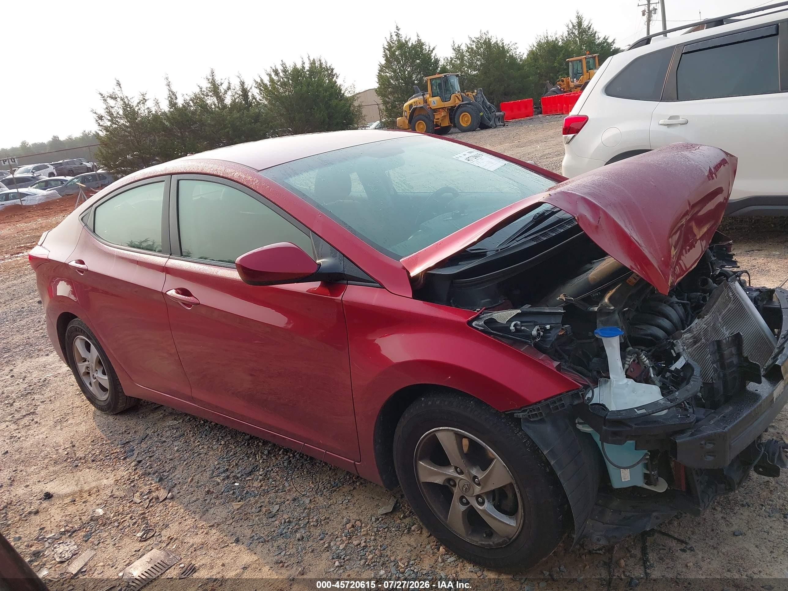 2014 Hyundai Elantra Se Красный vin: 5NPDH4AE1EH474903
