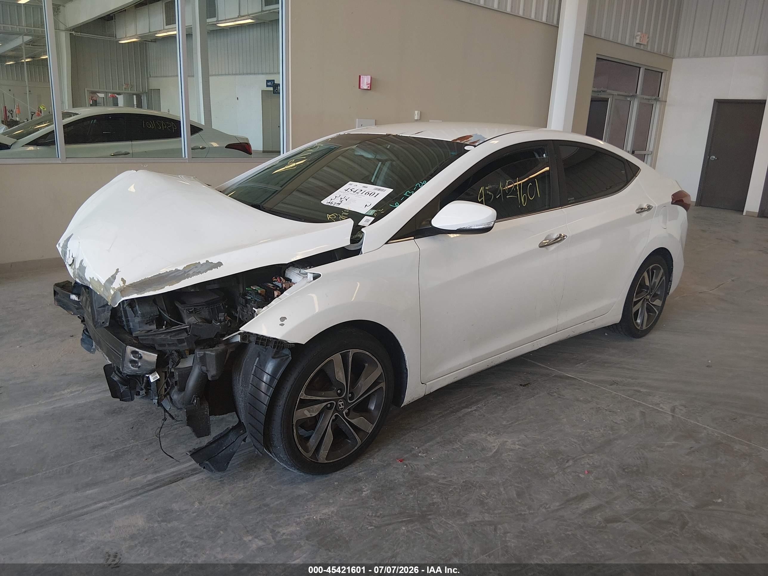 2014 Hyundai Elantra Limited White vin: 5NPDH4AE1EH475551