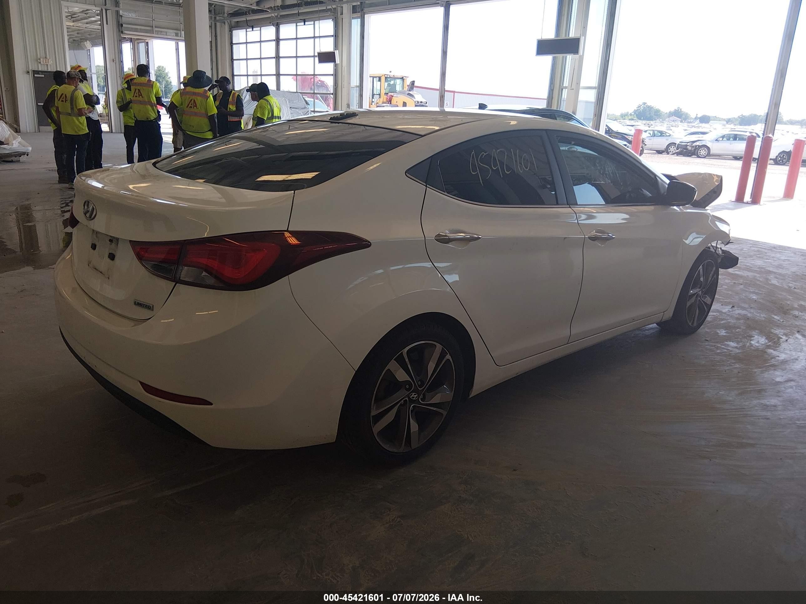 2014 Hyundai Elantra Limited White vin: 5NPDH4AE1EH475551