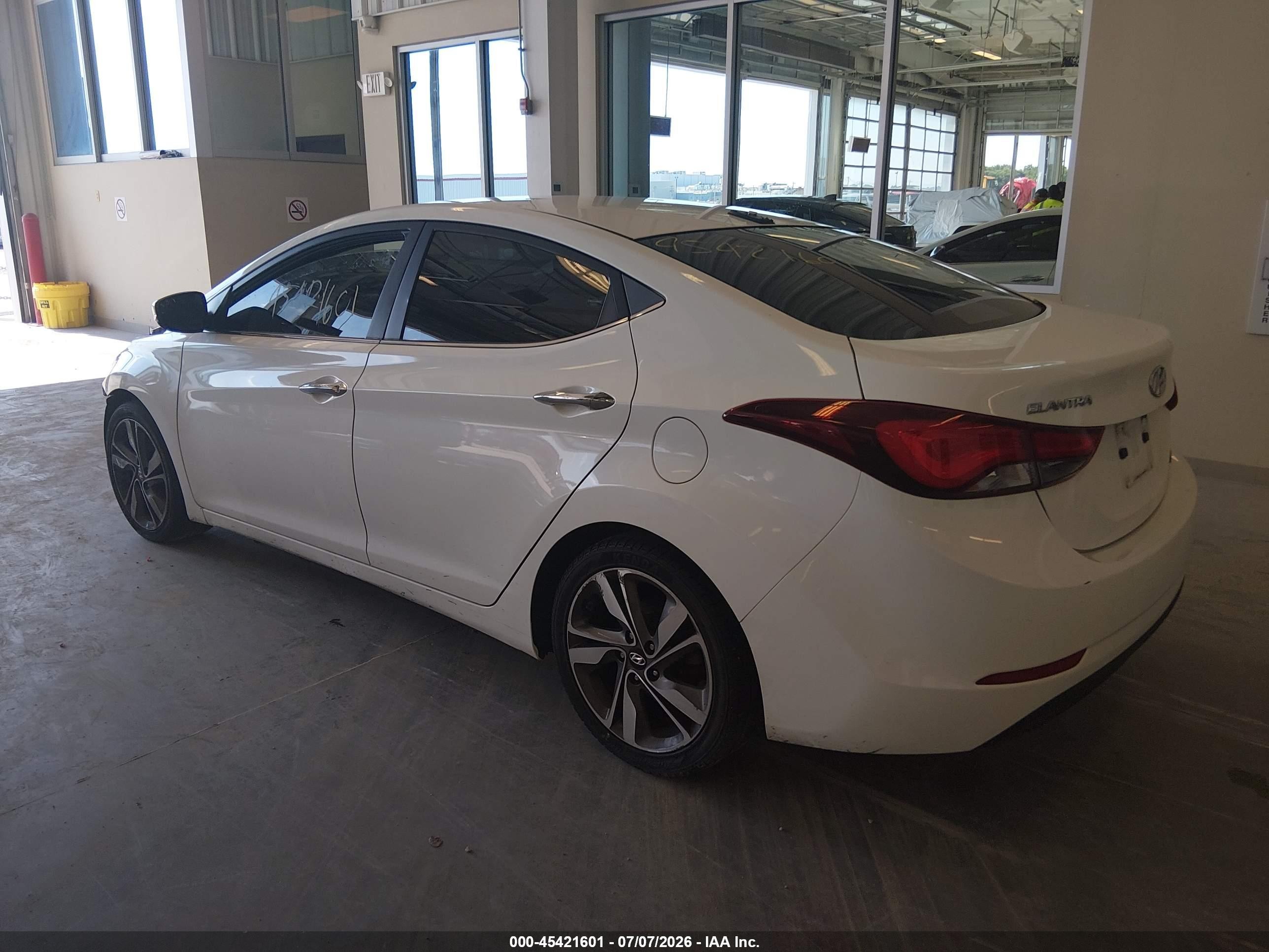 2014 Hyundai Elantra Limited White vin: 5NPDH4AE1EH475551