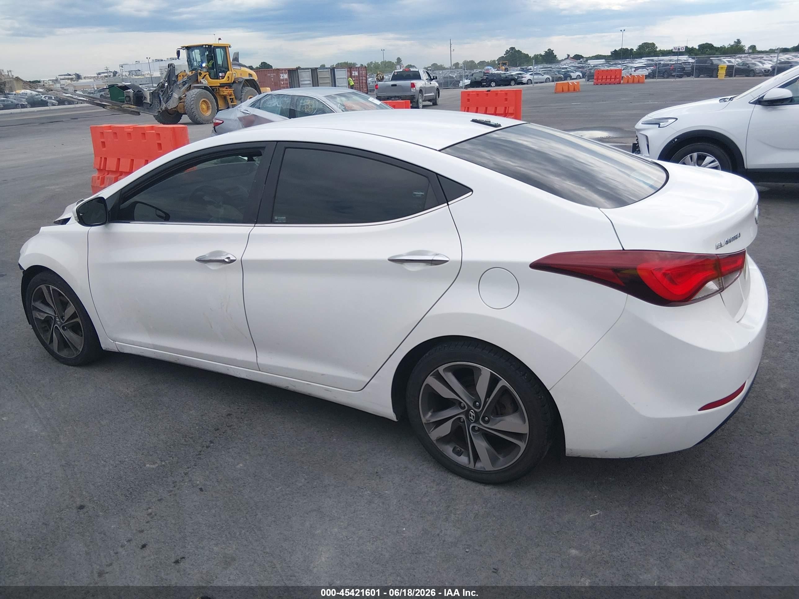 2014 Hyundai Elantra Limited White vin: 5NPDH4AE1EH475551