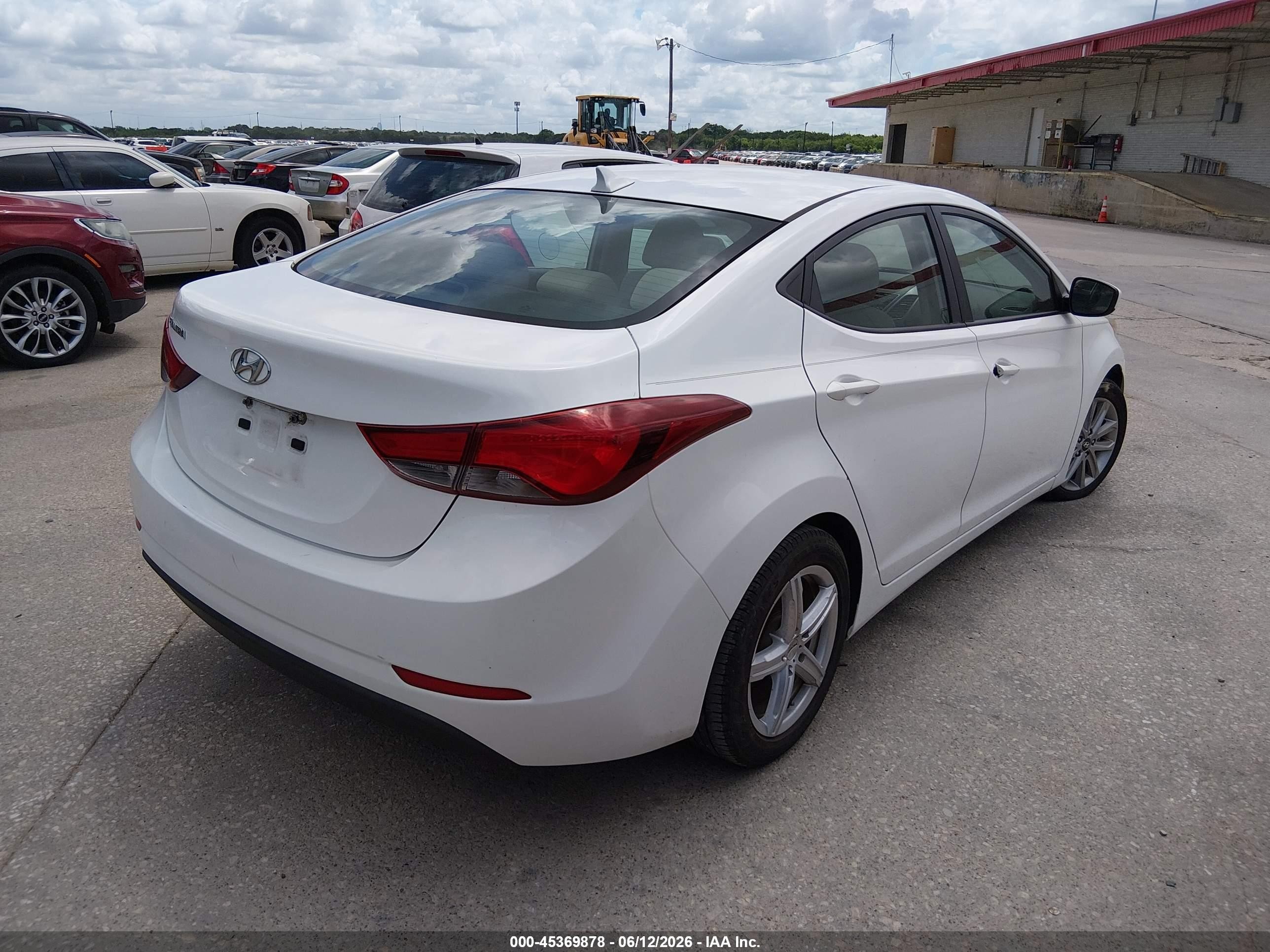 2014 Hyundai Elantra Se White vin: 5NPDH4AE1EH475596