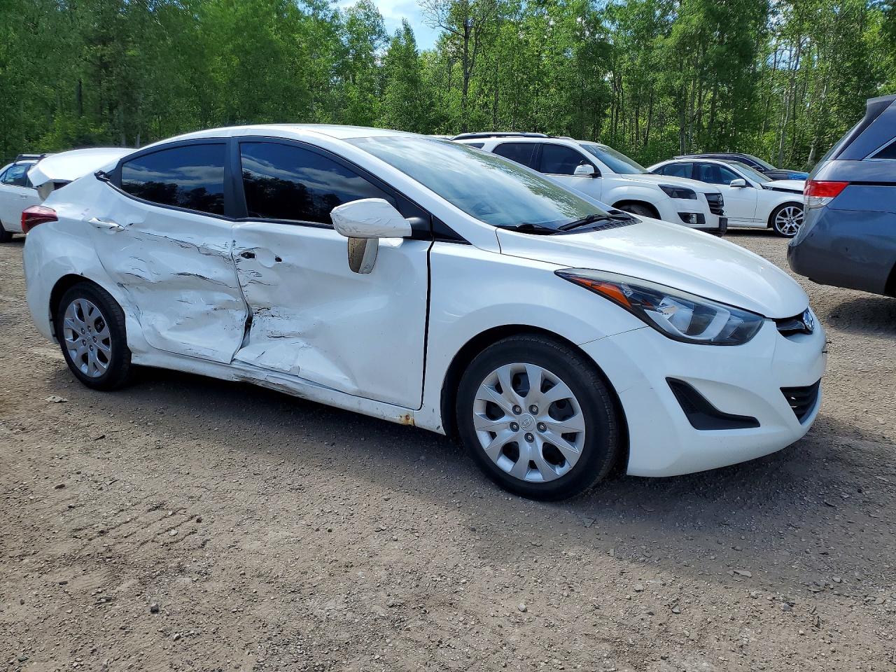 2014 Hyundai Elantra Se White vin: 5NPDH4AE1EH484203
