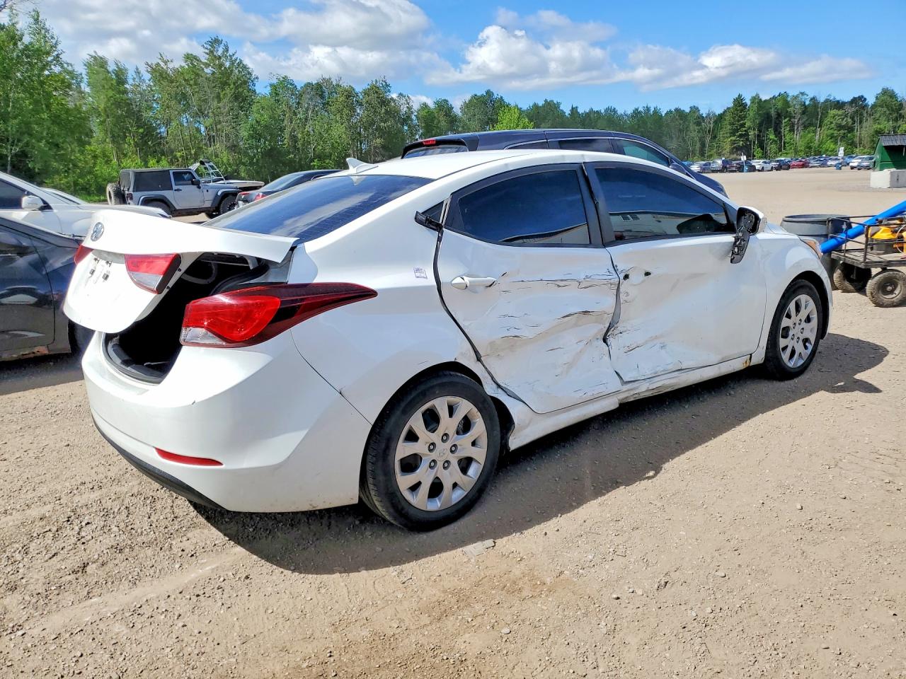 2014 Hyundai Elantra Se White vin: 5NPDH4AE1EH484203