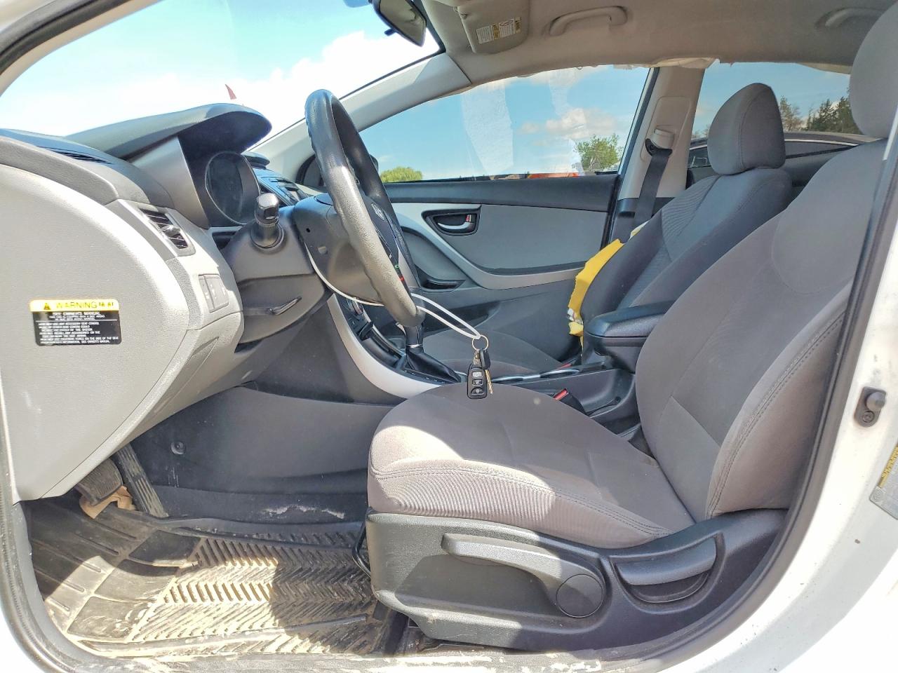 2014 Hyundai Elantra Se White vin: 5NPDH4AE1EH484203