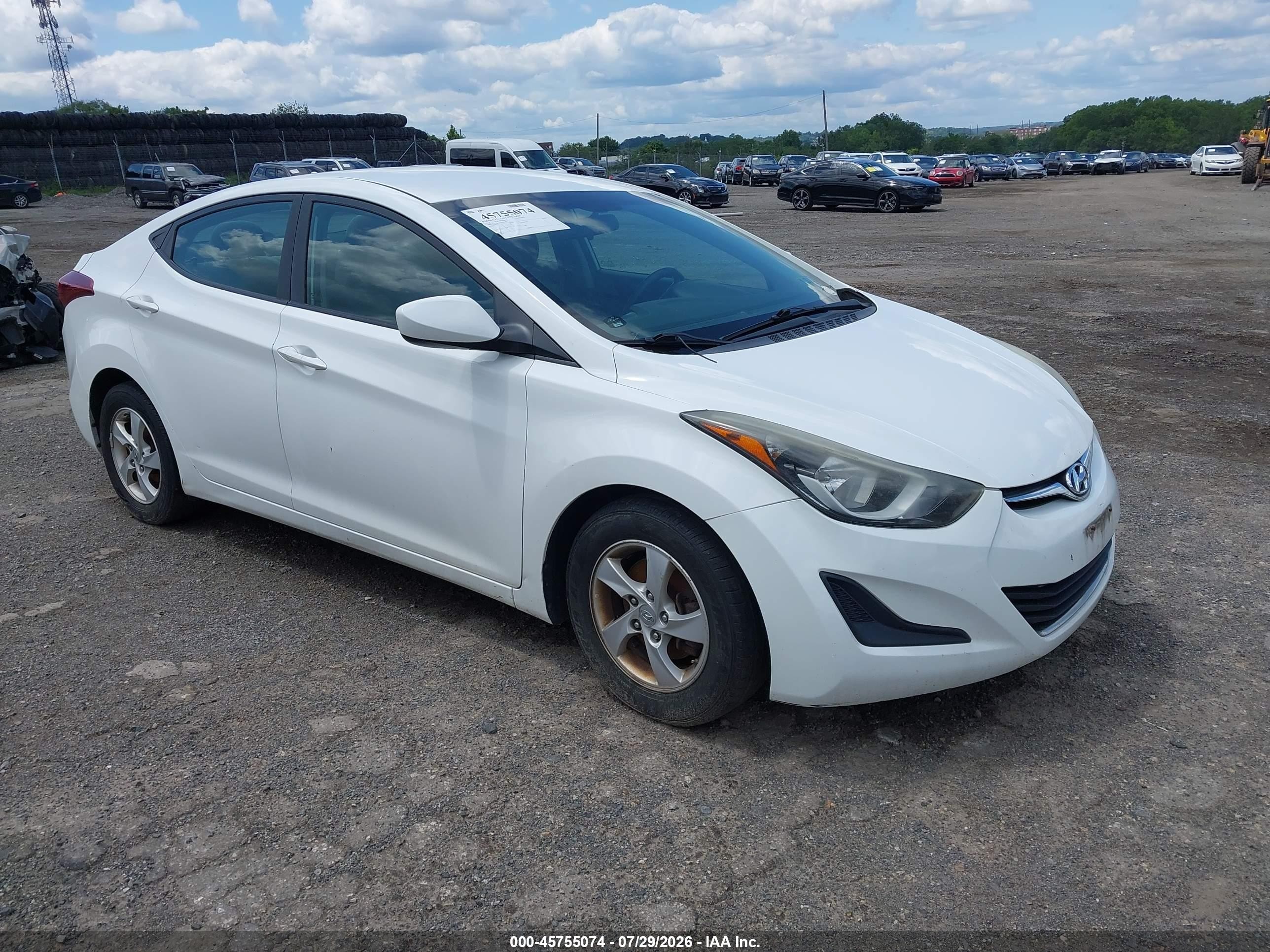 2014 Hyundai Elantra Se Белый vin: 5NPDH4AE1EH486095