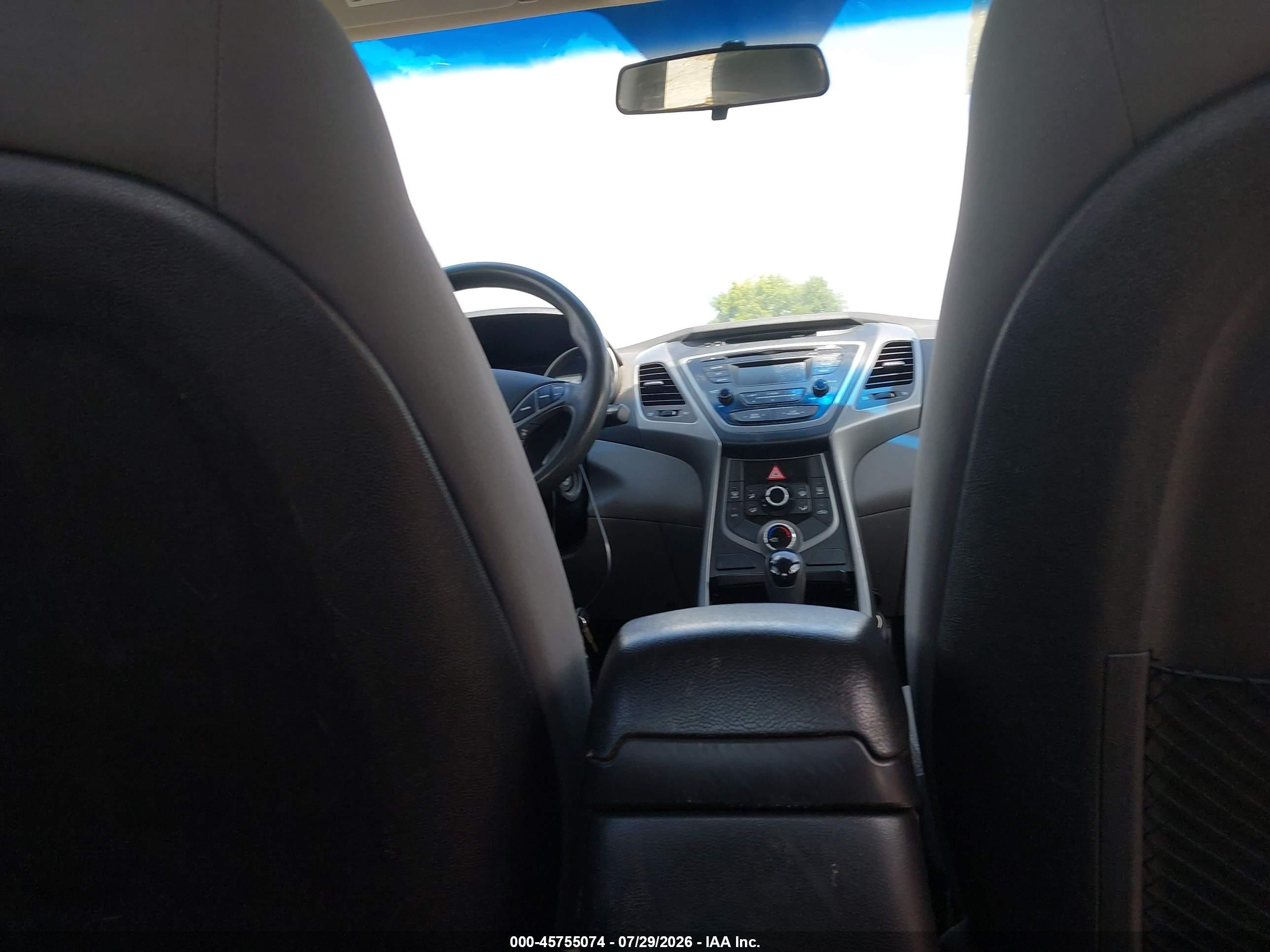 2014 Hyundai Elantra Se White vin: 5NPDH4AE1EH486095