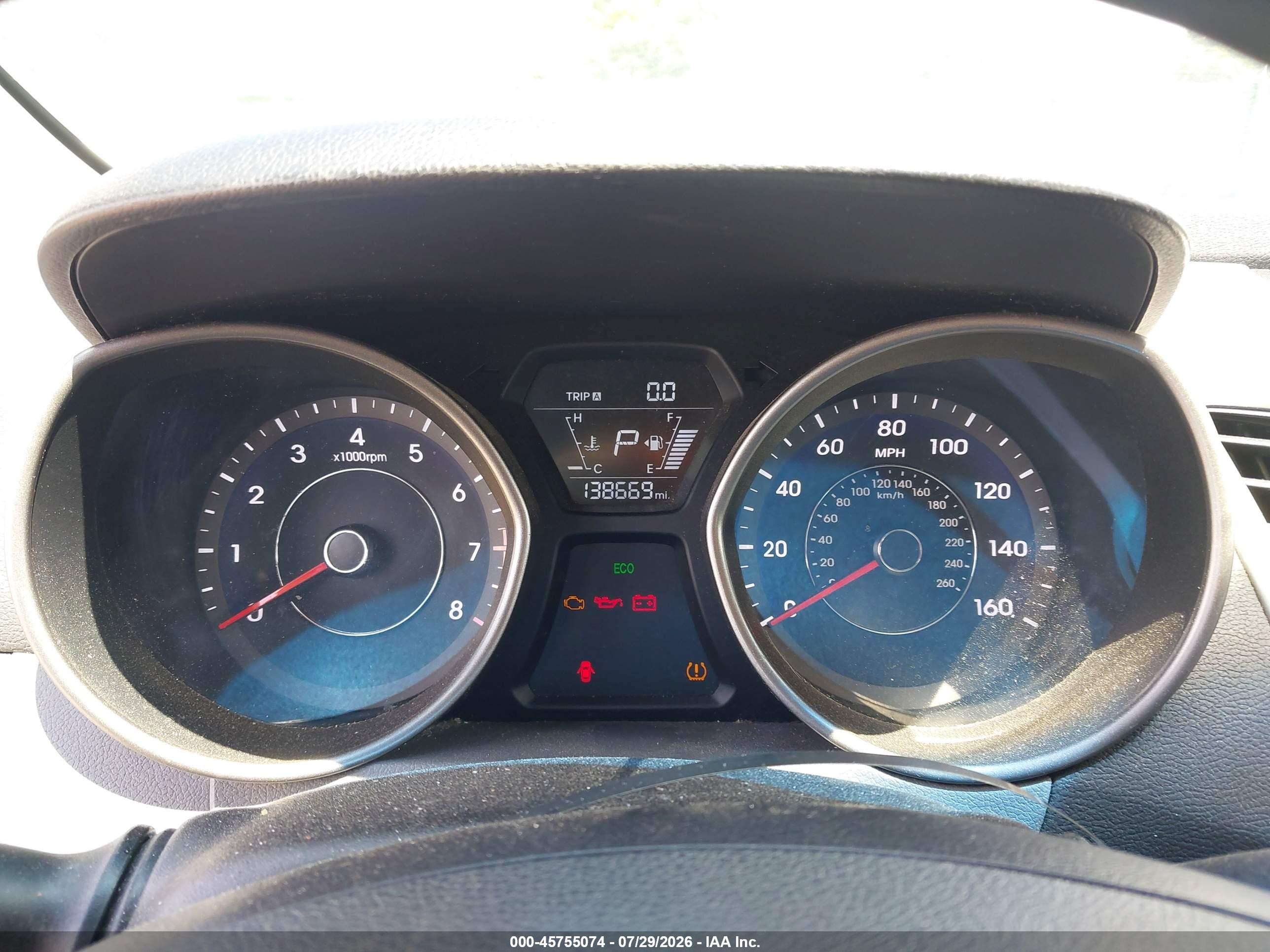 2014 Hyundai Elantra Se White vin: 5NPDH4AE1EH486095