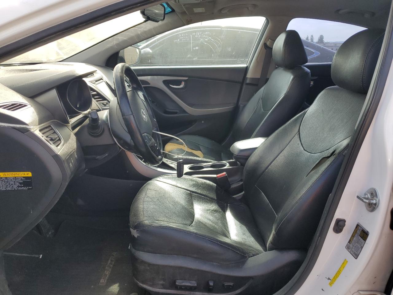 2014 Hyundai Elantra Se White vin: 5NPDH4AE1EH495041