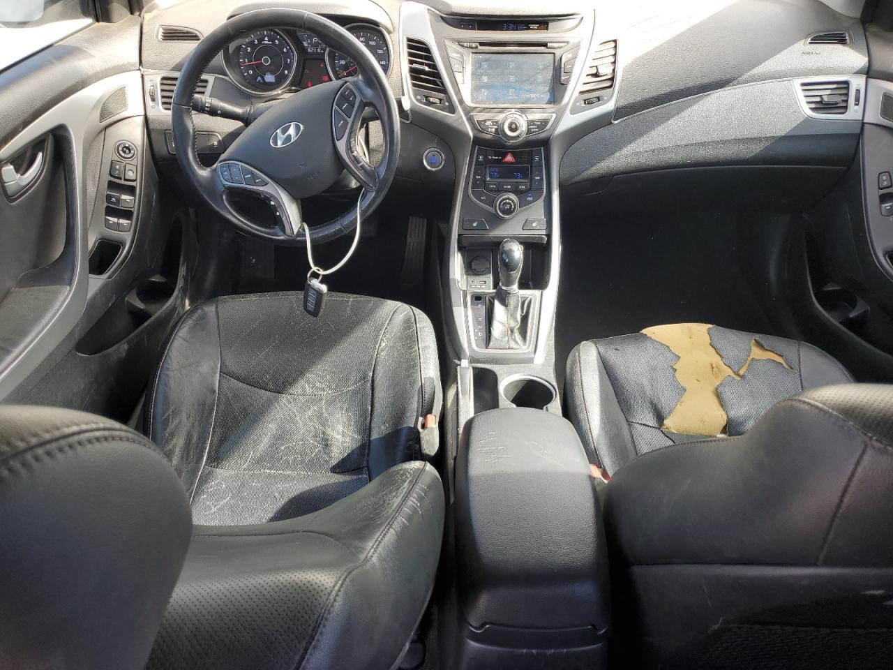 2014 Hyundai Elantra Se White vin: 5NPDH4AE1EH495041