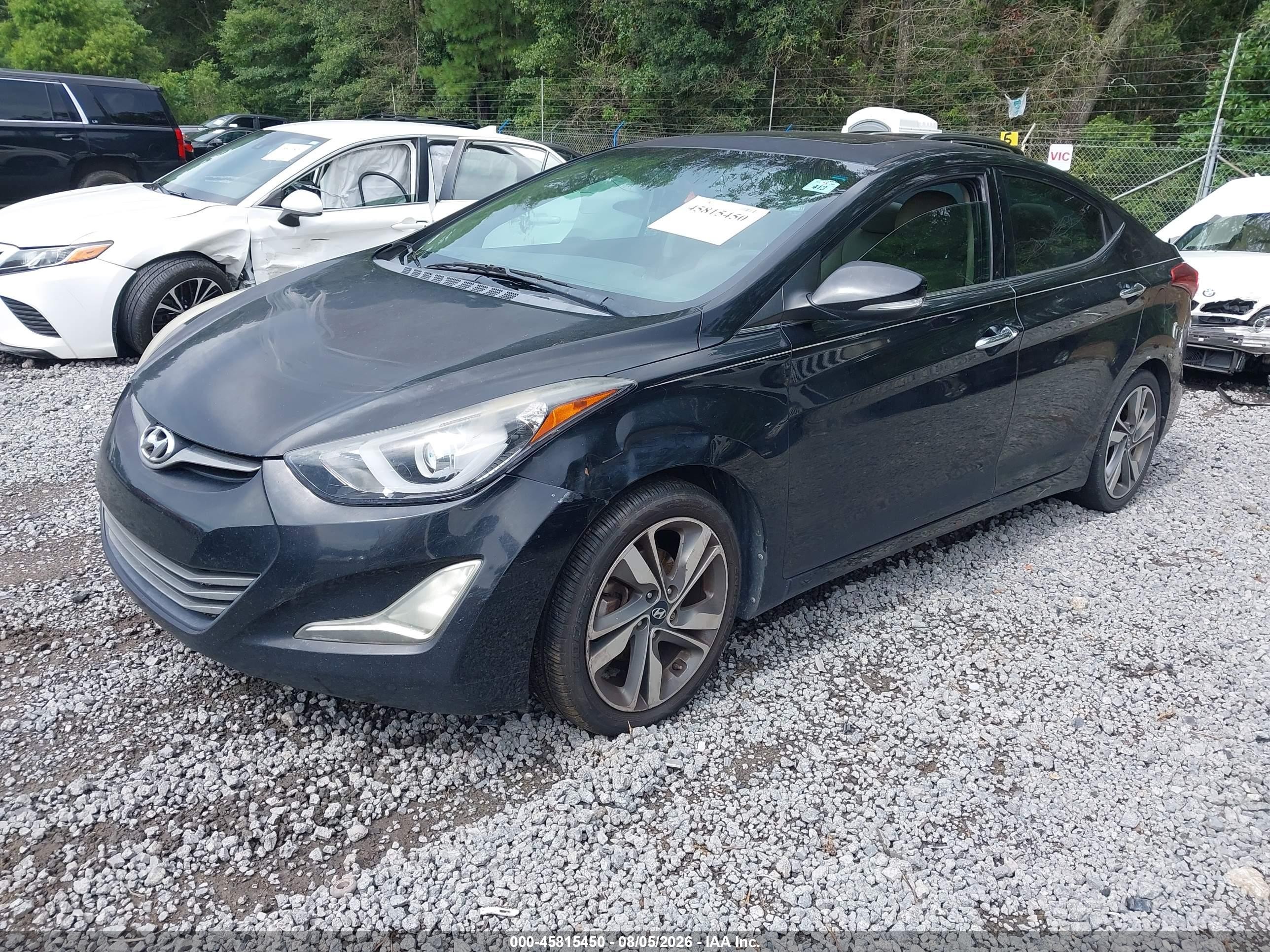 2014 Hyundai Elantra Limited Black vin: 5NPDH4AE1EH497937