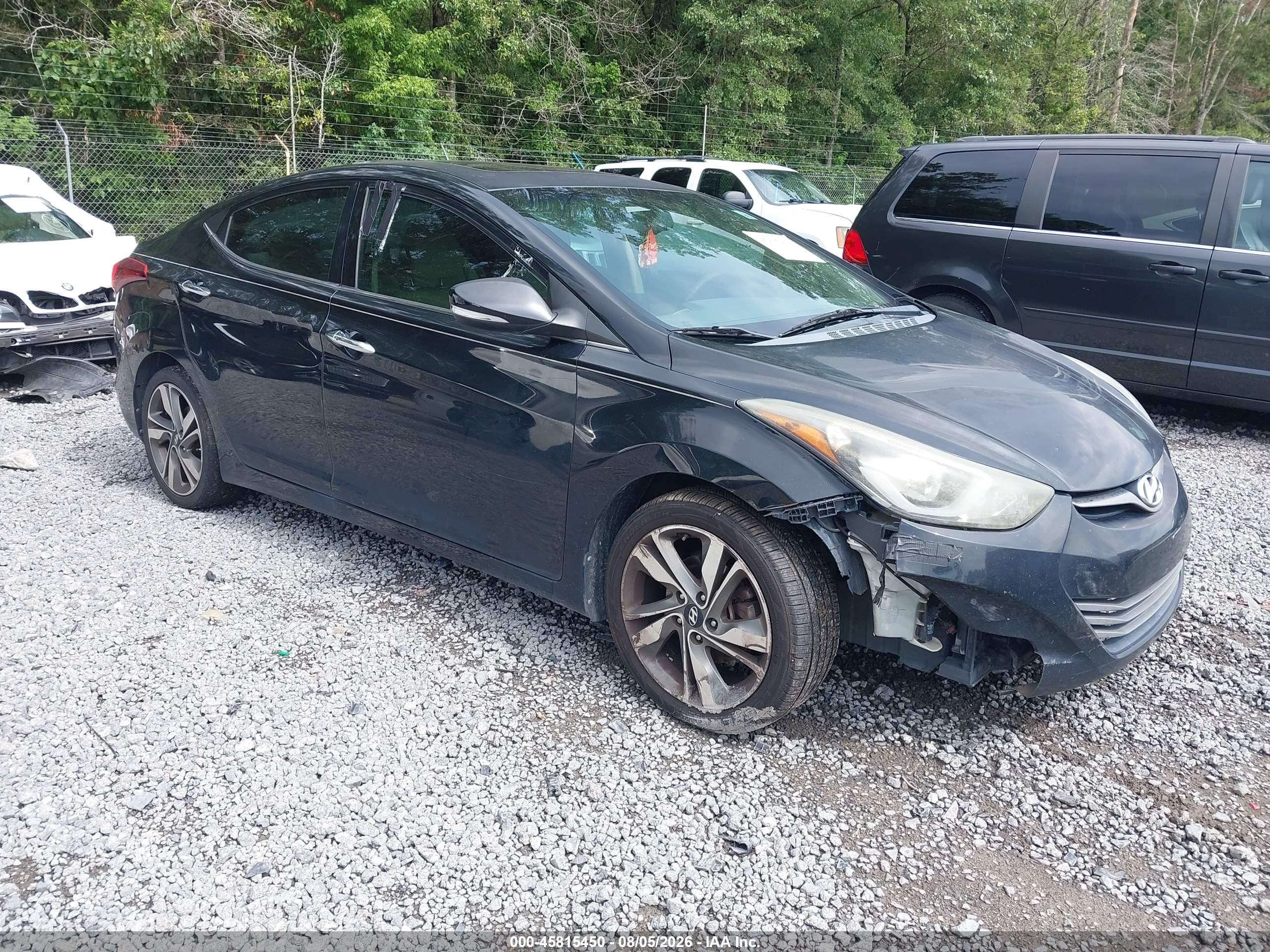 2014 Hyundai Elantra Limited Black vin: 5NPDH4AE1EH497937