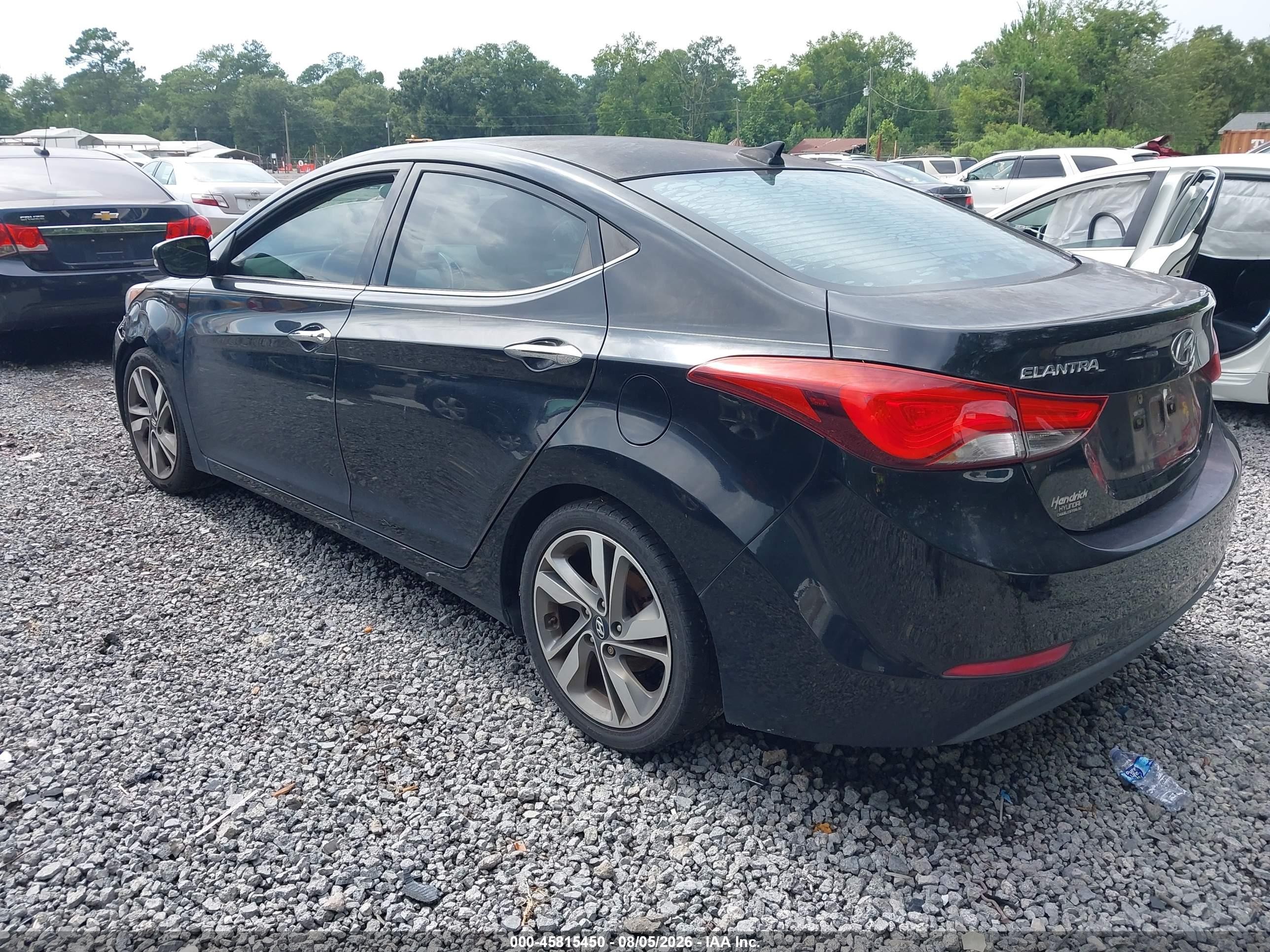 2014 Hyundai Elantra Limited Black vin: 5NPDH4AE1EH497937