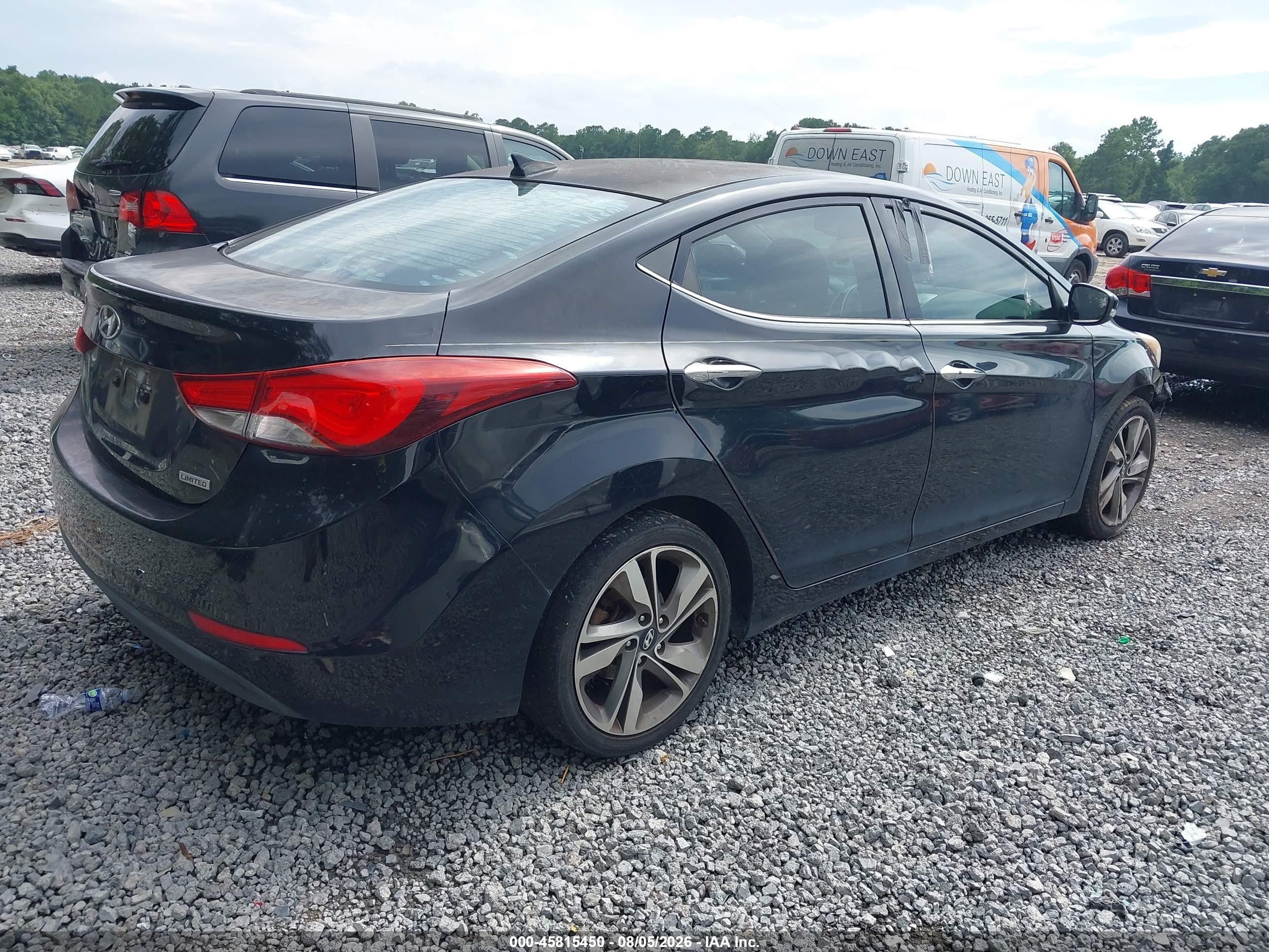 2014 Hyundai Elantra Limited Black vin: 5NPDH4AE1EH497937