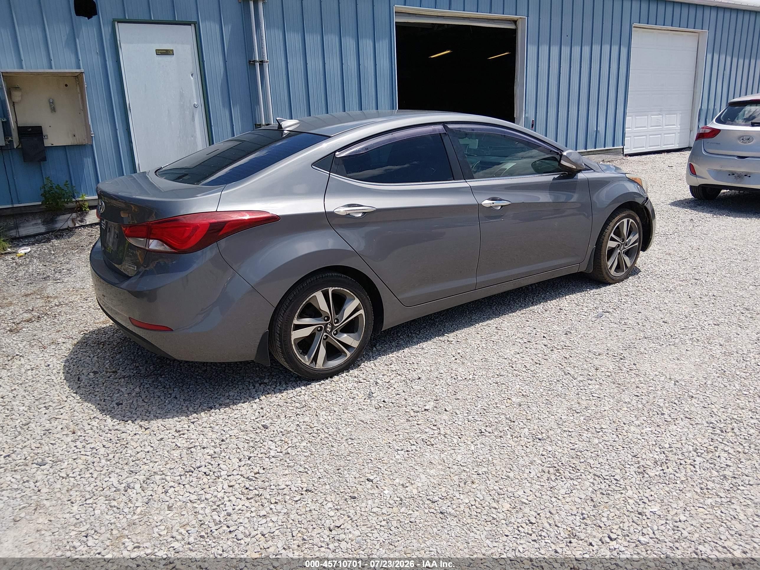 2014 Hyundai Elantra Limited Gray vin: 5NPDH4AE1EH498022