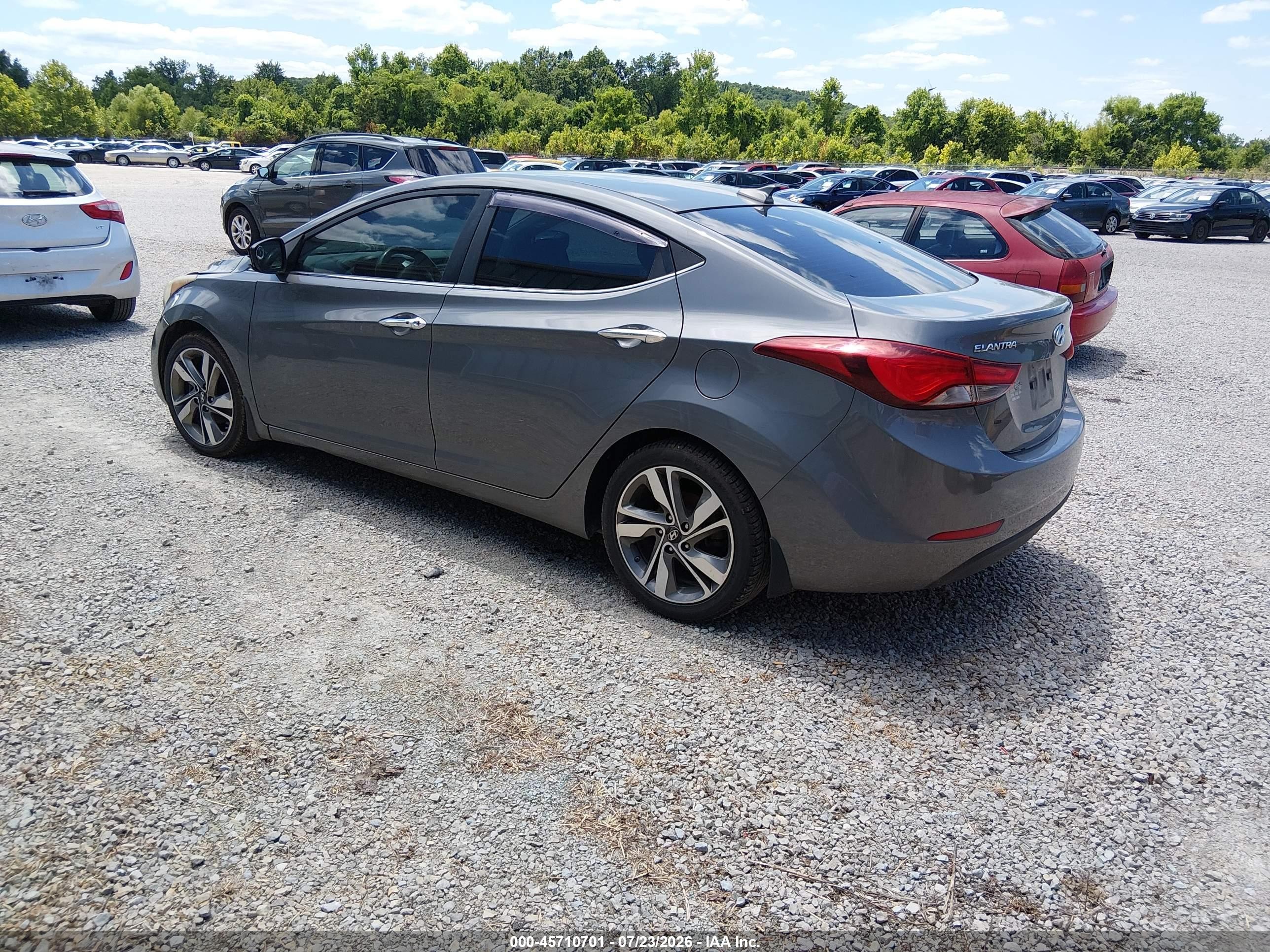 2014 Hyundai Elantra Limited Gray vin: 5NPDH4AE1EH498022